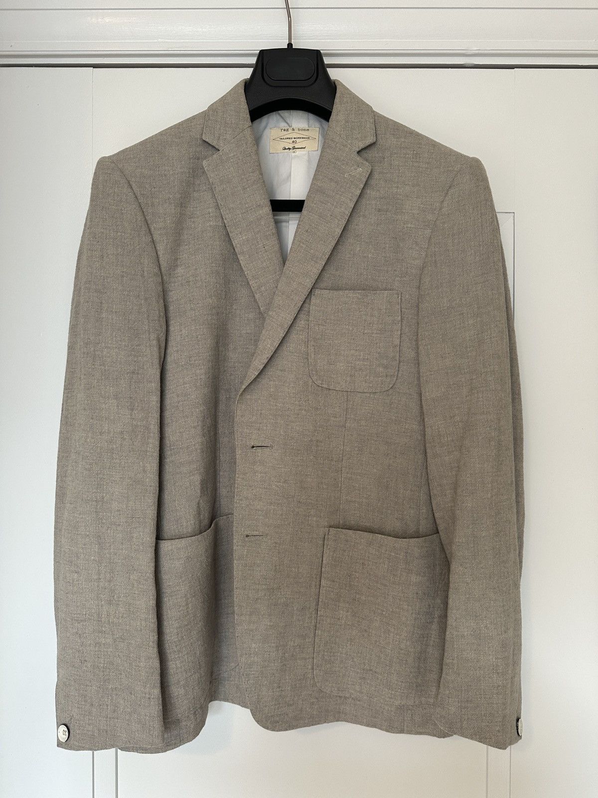 Rag & Bone Half-lined Notch Collar Linen Blazer Size 38R - 1 Thumbnail
