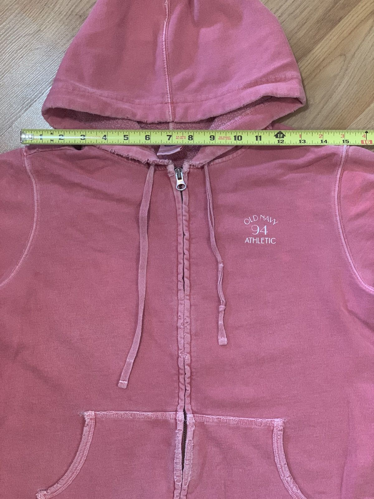 Old Navy Sz L- Vtg Old Navy Garment Dyed Hoodie Faded Distressed Y2K Size L / US 10 / IT 46 - 9 Thumbnail
