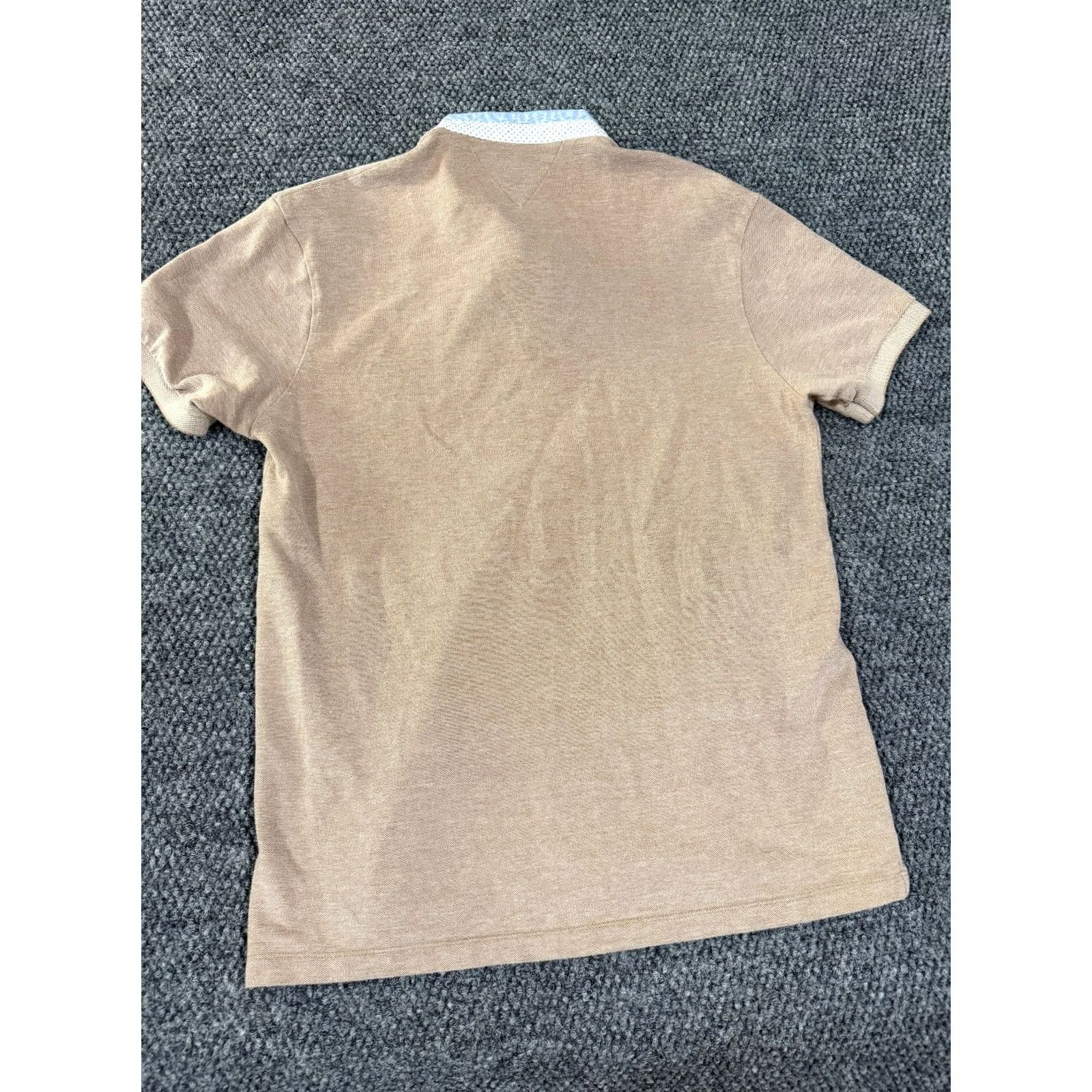 Zara Zara Polo Shirt Mens L Beige Short Sleeve Casual Knit Cotton Regular Fit Golf Modern Button Collar shirt Size US L / EU 52-54 / 3 - 6 Thumbnail