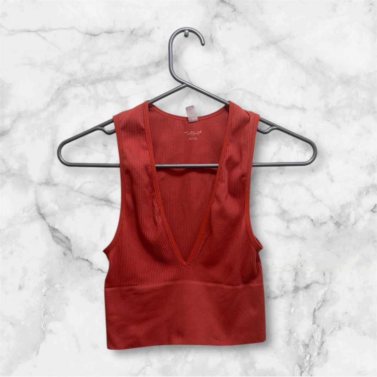 Urban Outfitters Out From Under Urban Outfitters Womens Red Cropped Tank Top Size S / US 4 / IT 40 - 1 Thumbnail