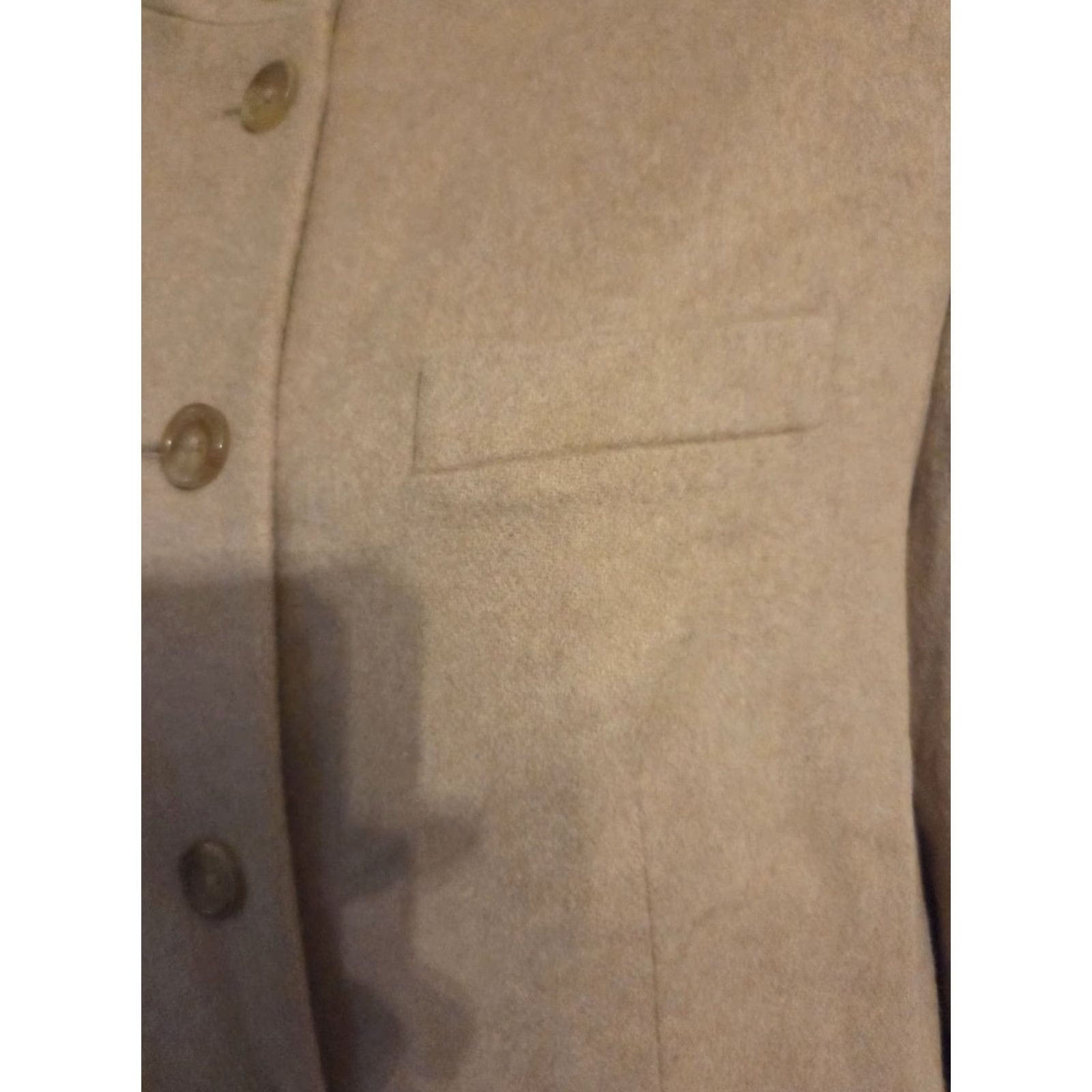 Talbots Talbots Women's Sz 10 Petite Camel Hair Button Down Jacket Pockets Jacket Size L / US 10 / IT 46 - 3 Thumbnail