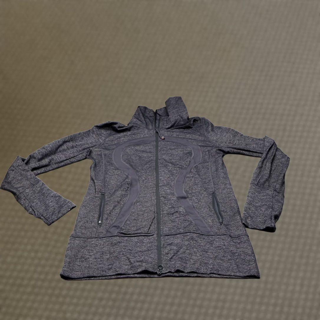 Lululemon Lululemon Jacket Women Gray Heathered In Stride Full Zip Athletic Training Gym 8 Size M / US 6-8 / IT 42-44 - 1 Thumbnail