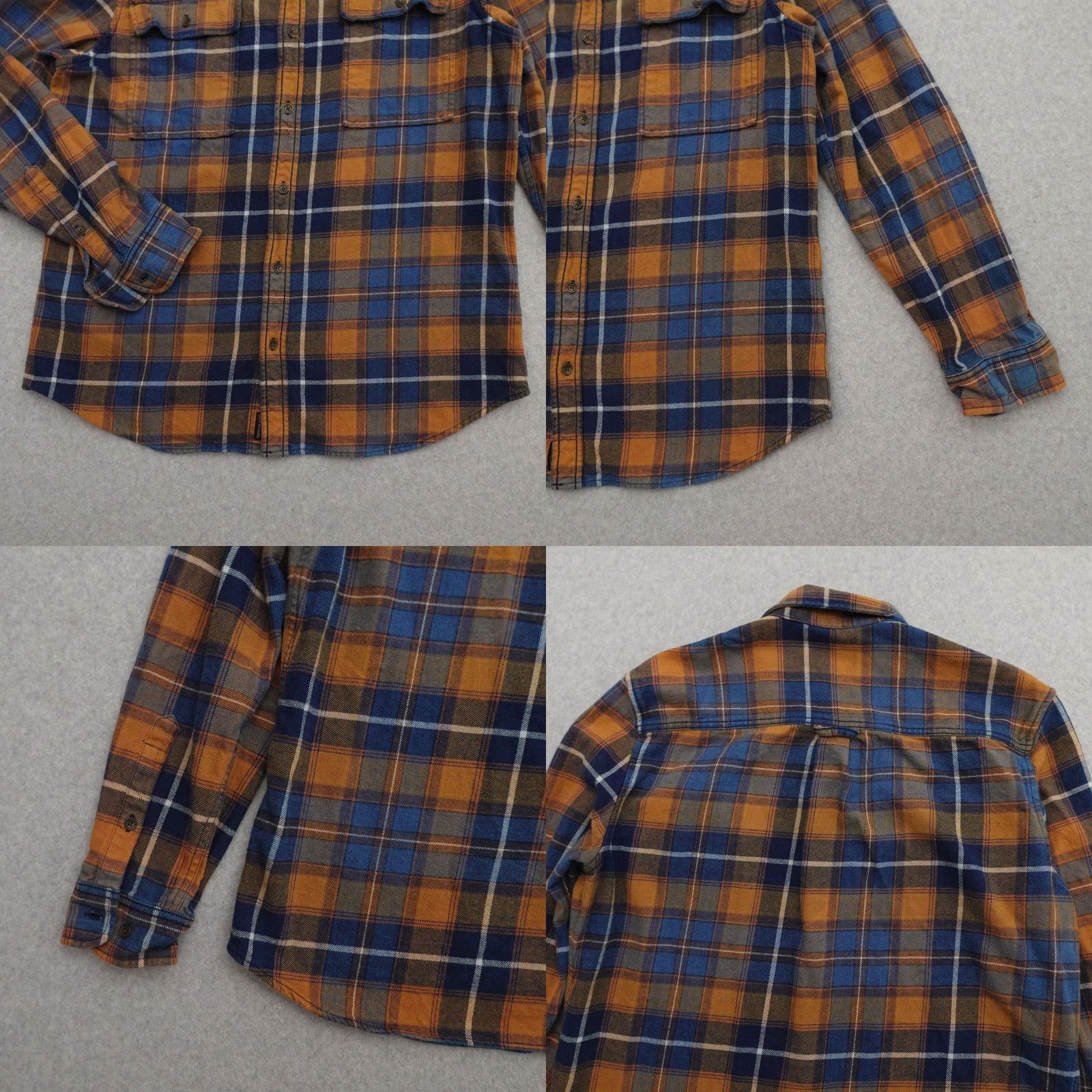 True Religion True Religion Mens Large (29X21) Plaid Button Up Long Sleeve Shirt Blue & Brown Size US L / EU 52-54 / 3 - 8 Thumbnail