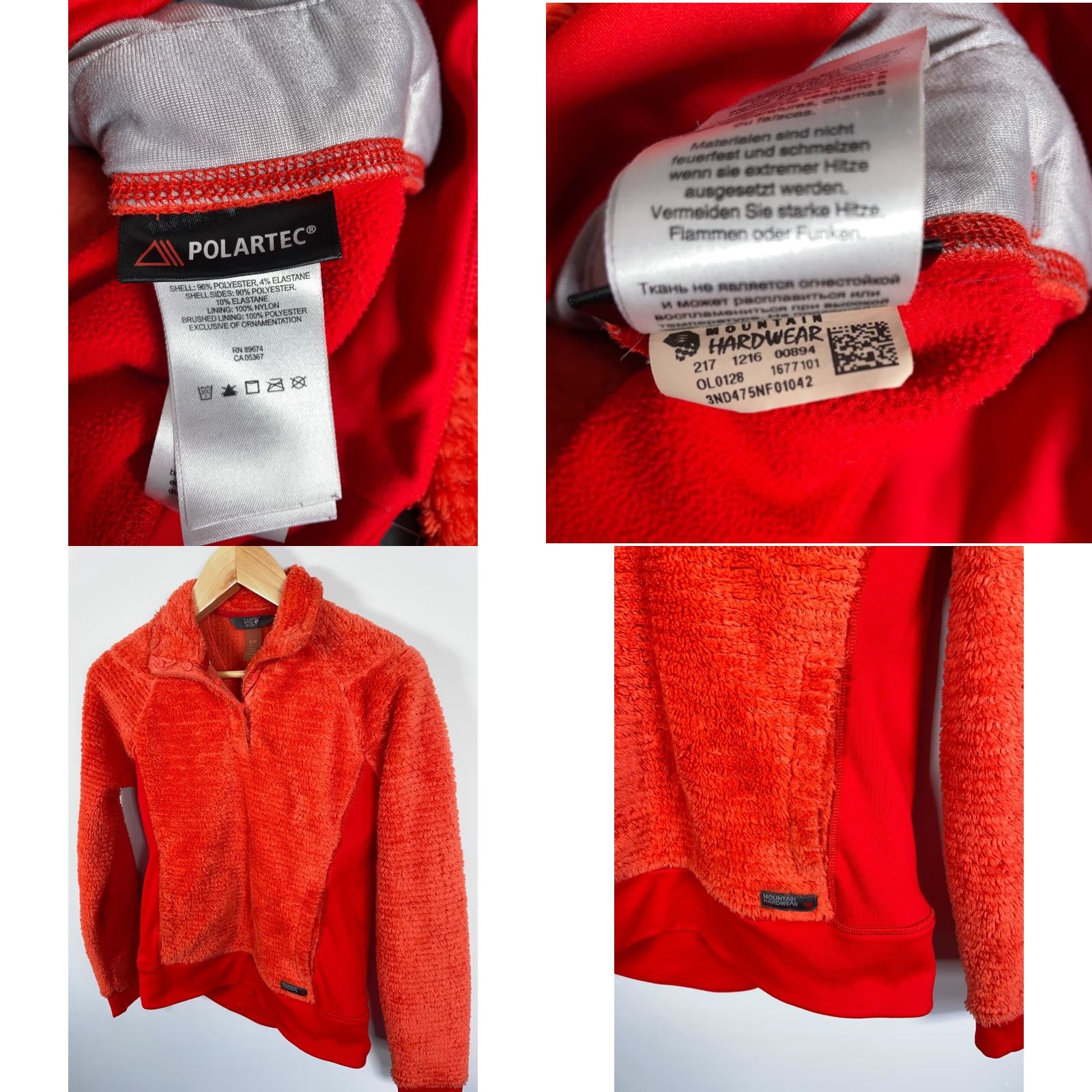 Mountain Hardwear VINTAGE Mountain Hardwear Snap T Fleece Pullover Womens Small Orange Polartec Size S / US 4 / IT 40 - 8 Thumbnail
