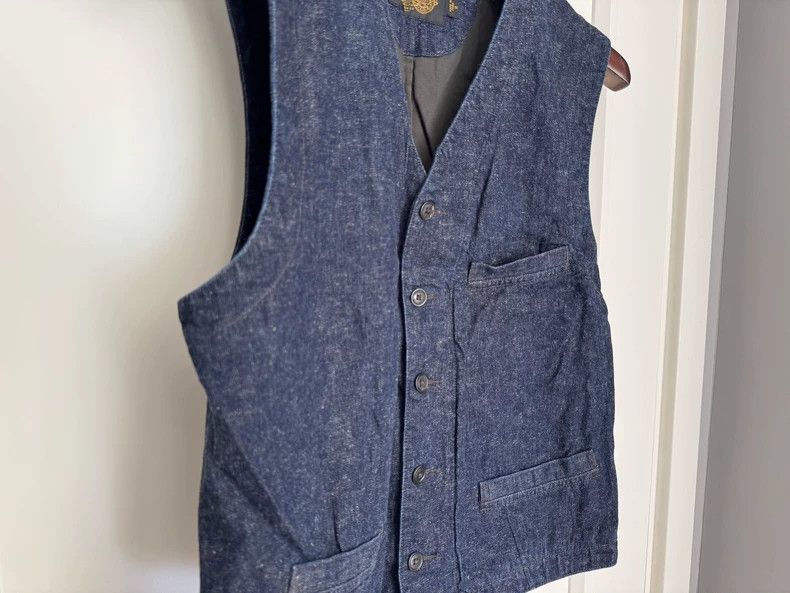 RRL Ralph Lauren RRL Ralph Lauren Indigo workwear vest Size 50R - 4 Thumbnail