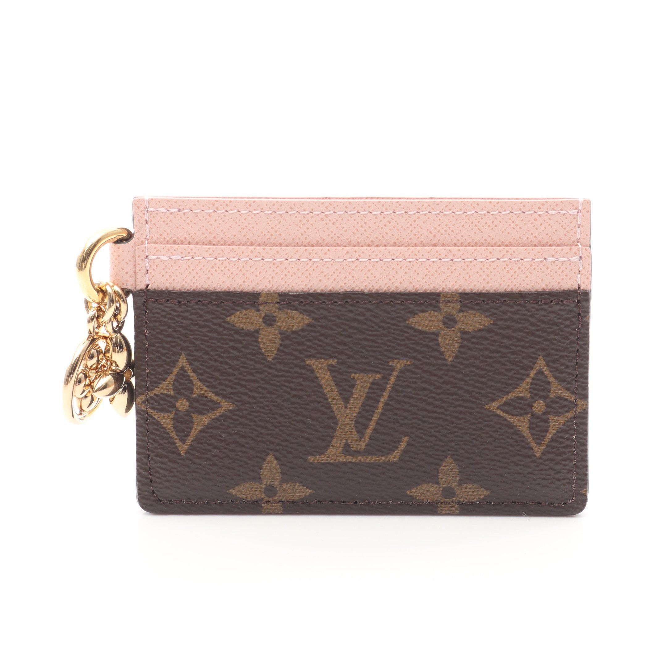 Louis Vuitton Louis Vuitton Porto Cult Lv Charm Monogram Card Case Leather Brown Pink Size ONE SIZE - 1 Thumbnail