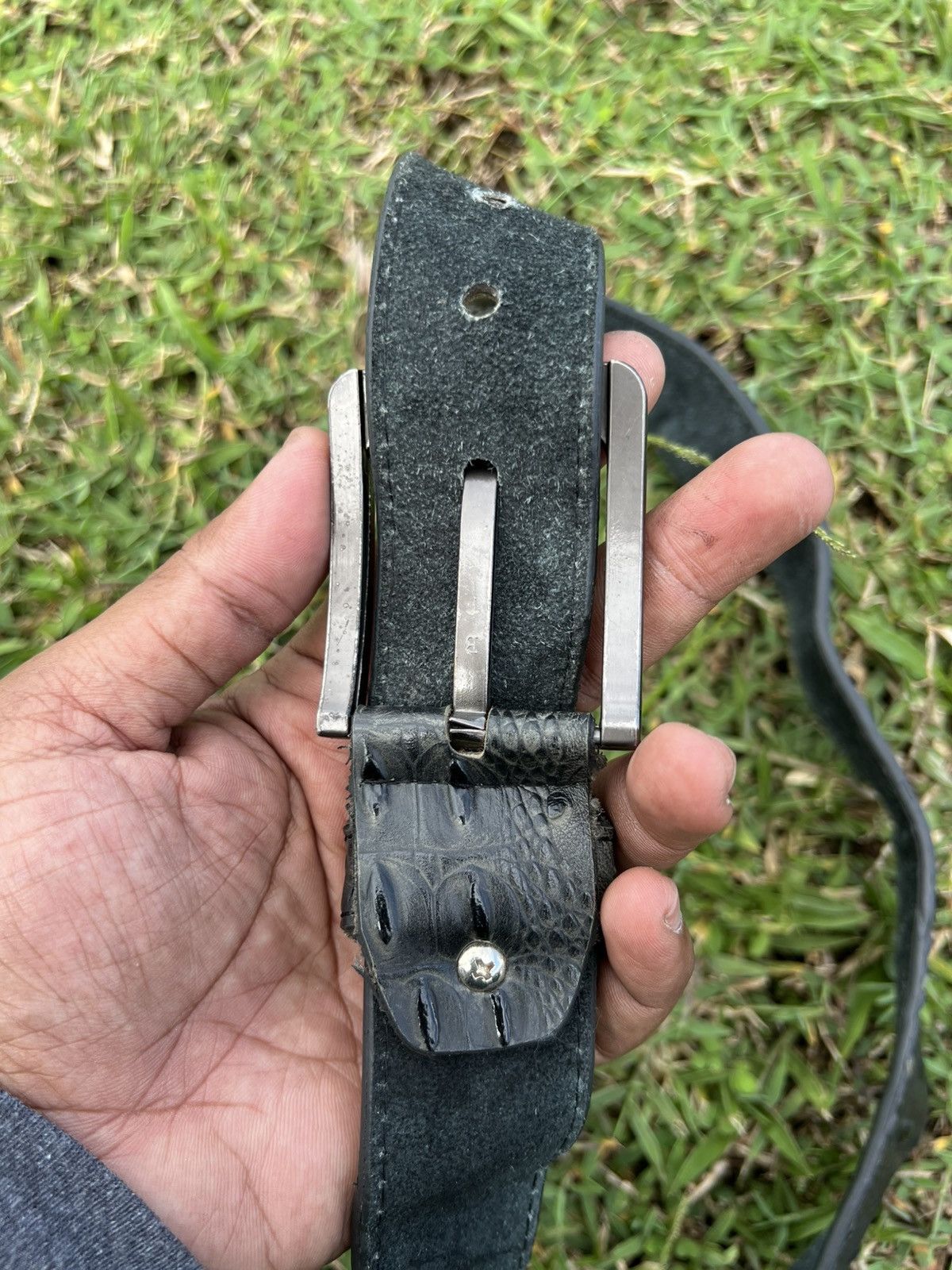 Genuine Leather Ostrich Genuine Leather Belt Size ONE SIZE - 4 Thumbnail