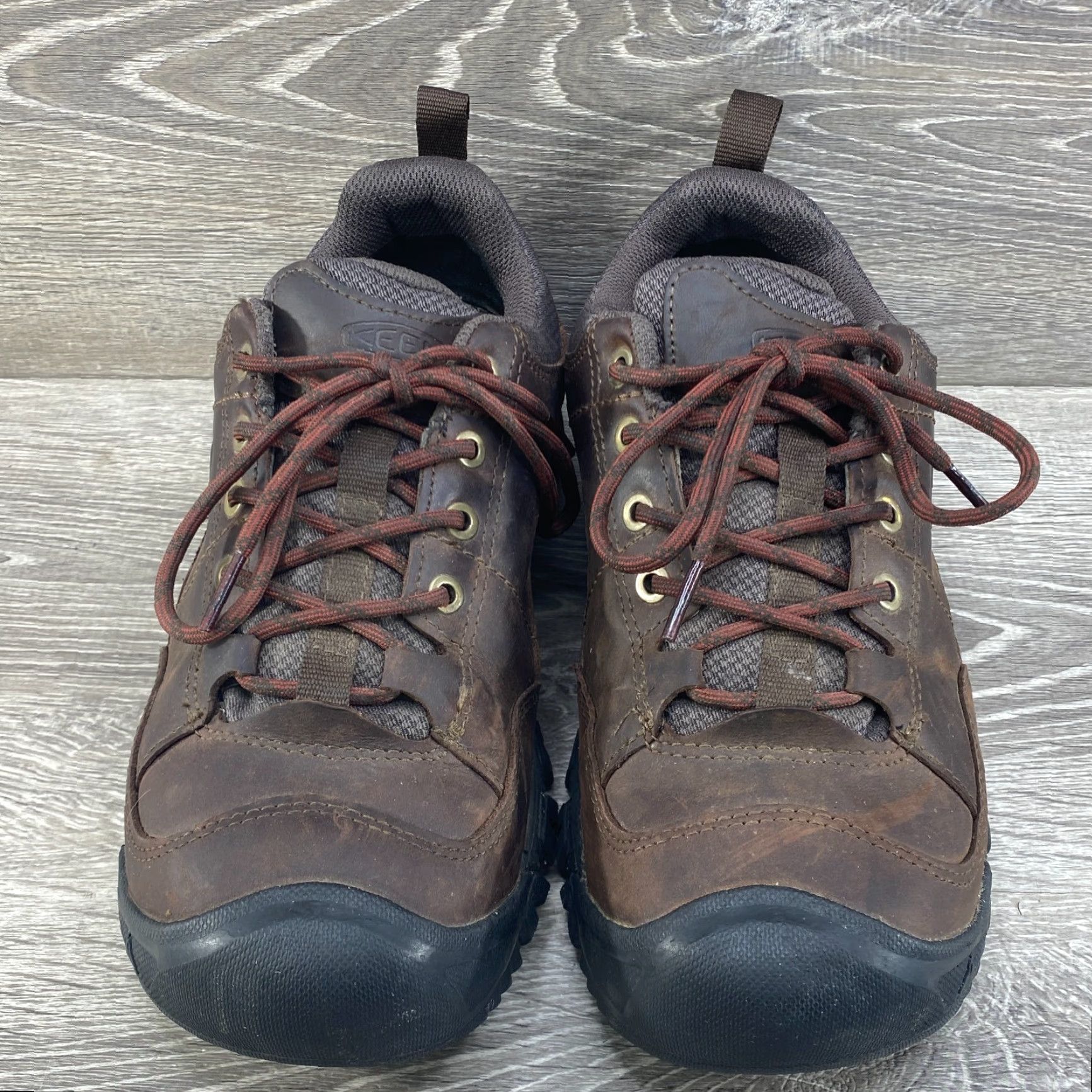 KEEN Keen Mens 8 Brown Leather Targhee III Comfort Low Top Hiking Oxfords Shoes Shirt Men - 1 Size US M / EU 48-50 / 2 - 4 Thumbnail
