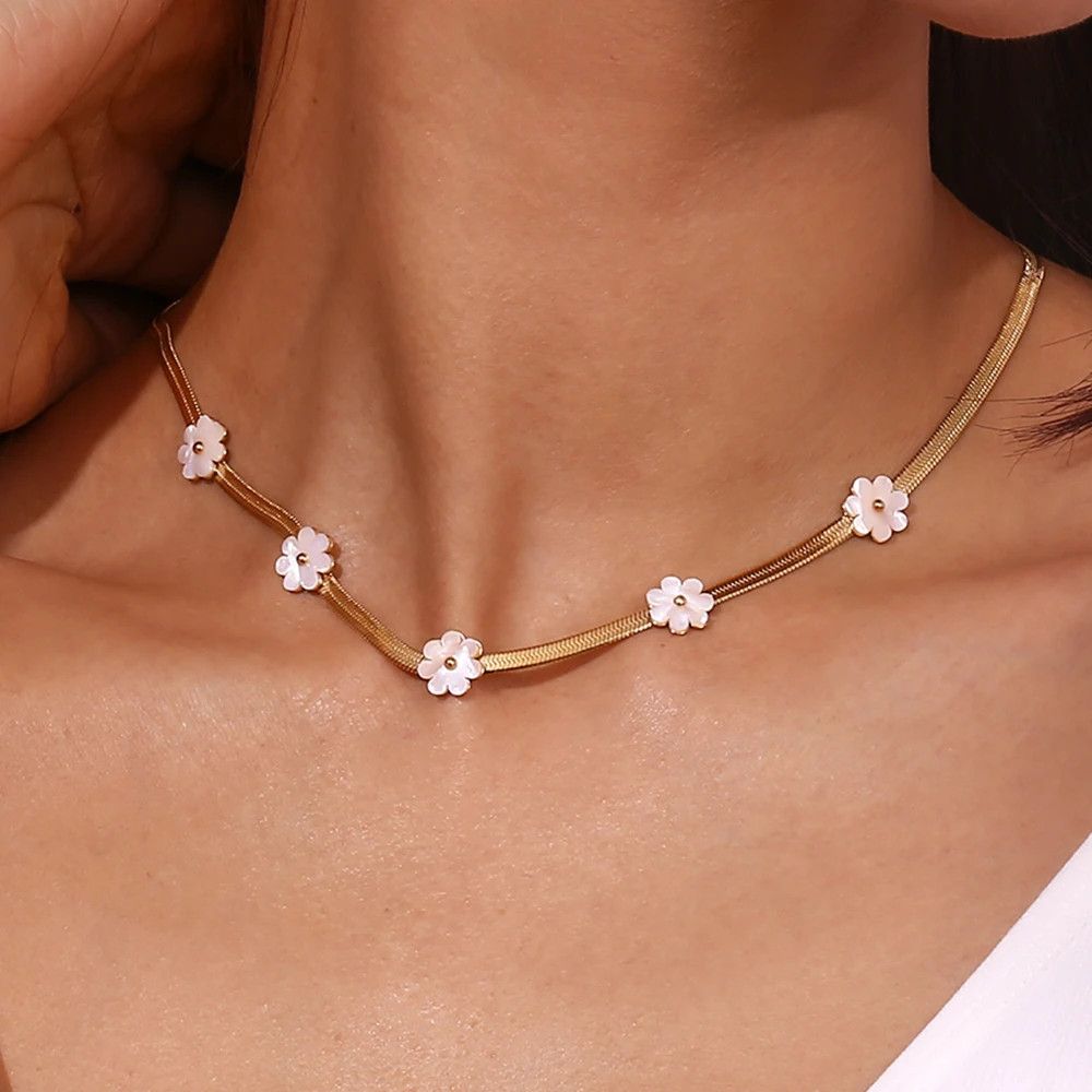 Jewelry × Vintage Chain Flower Necklace Size ONE SIZE - 6 Thumbnail