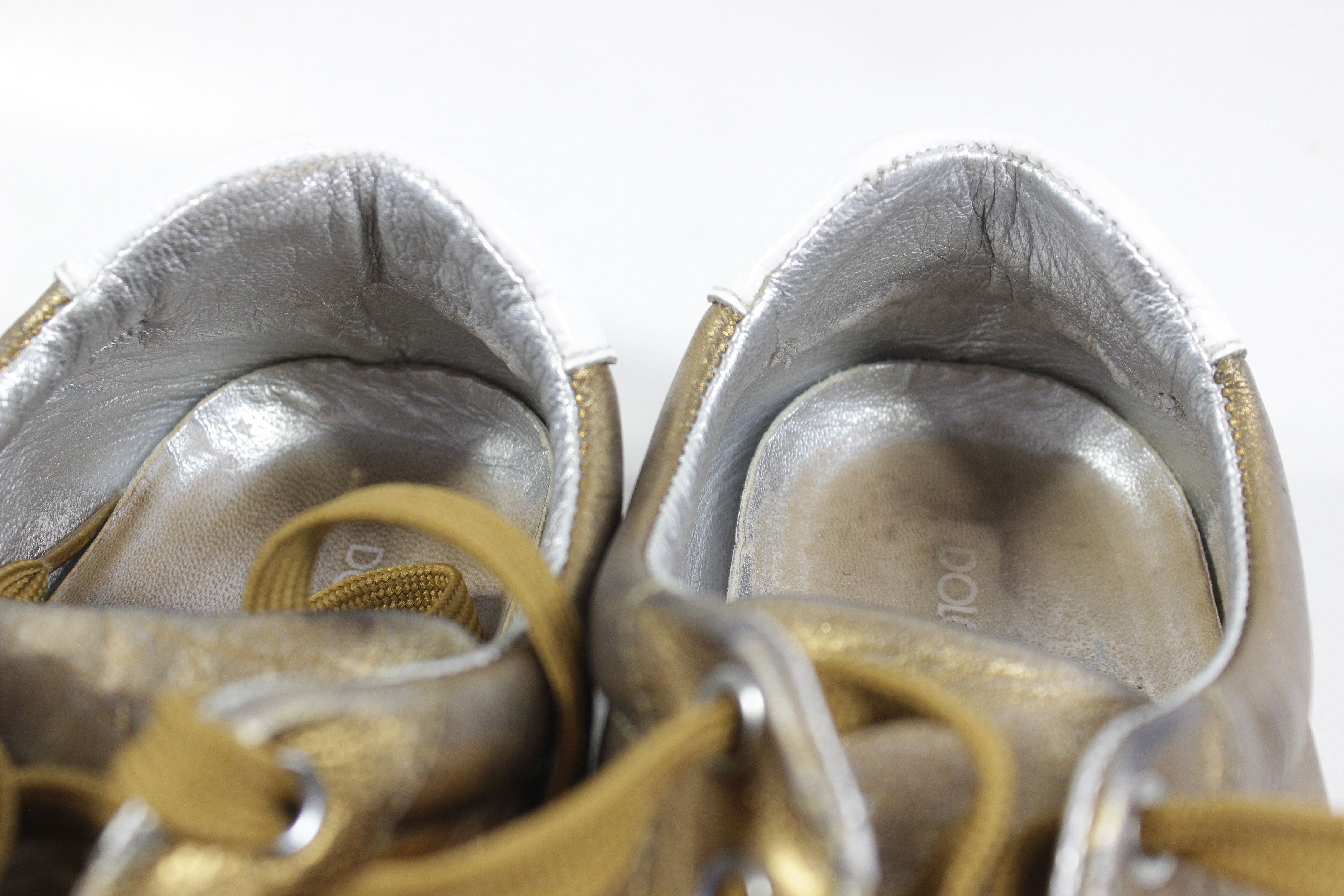 Dolce & Gabbana Leather Distressed Low Sneakers Size US 9.5 / IT 39.5 - 9 Thumbnail