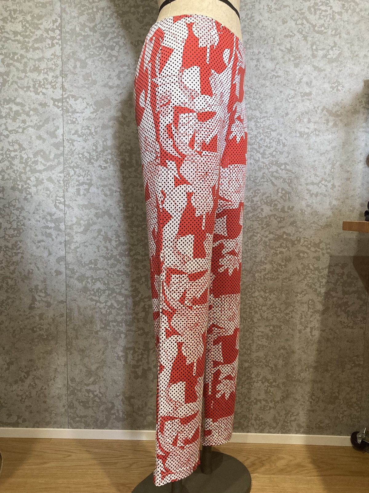 Japanese Brand Y2K Pop Graphic Runway Archive Flare Pants Size 27" / US 4 / IT 40 - 4 Thumbnail