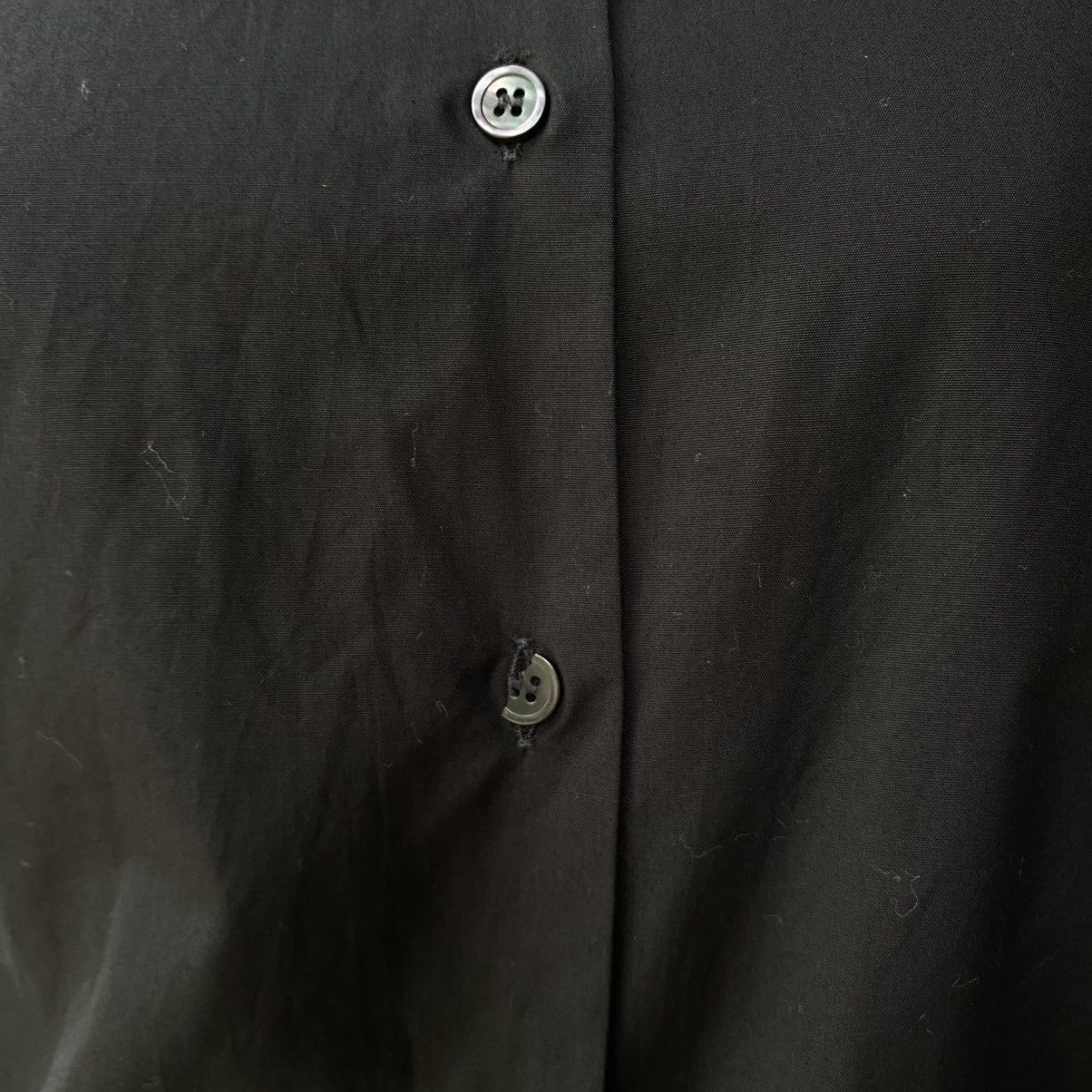 Designer ANTONIO PERNAS Black Short-Sleeve Collared Blouse Size XS / US 0-2 / IT 36-38 - 8 Thumbnail
