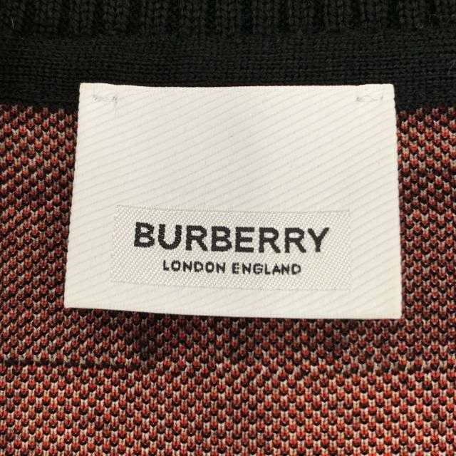 Burberry Burberry Black Wool V-neck Long Sleeve Knit Cardigan K26WX Size S / US 4 / IT 40 - 5 Thumbnail