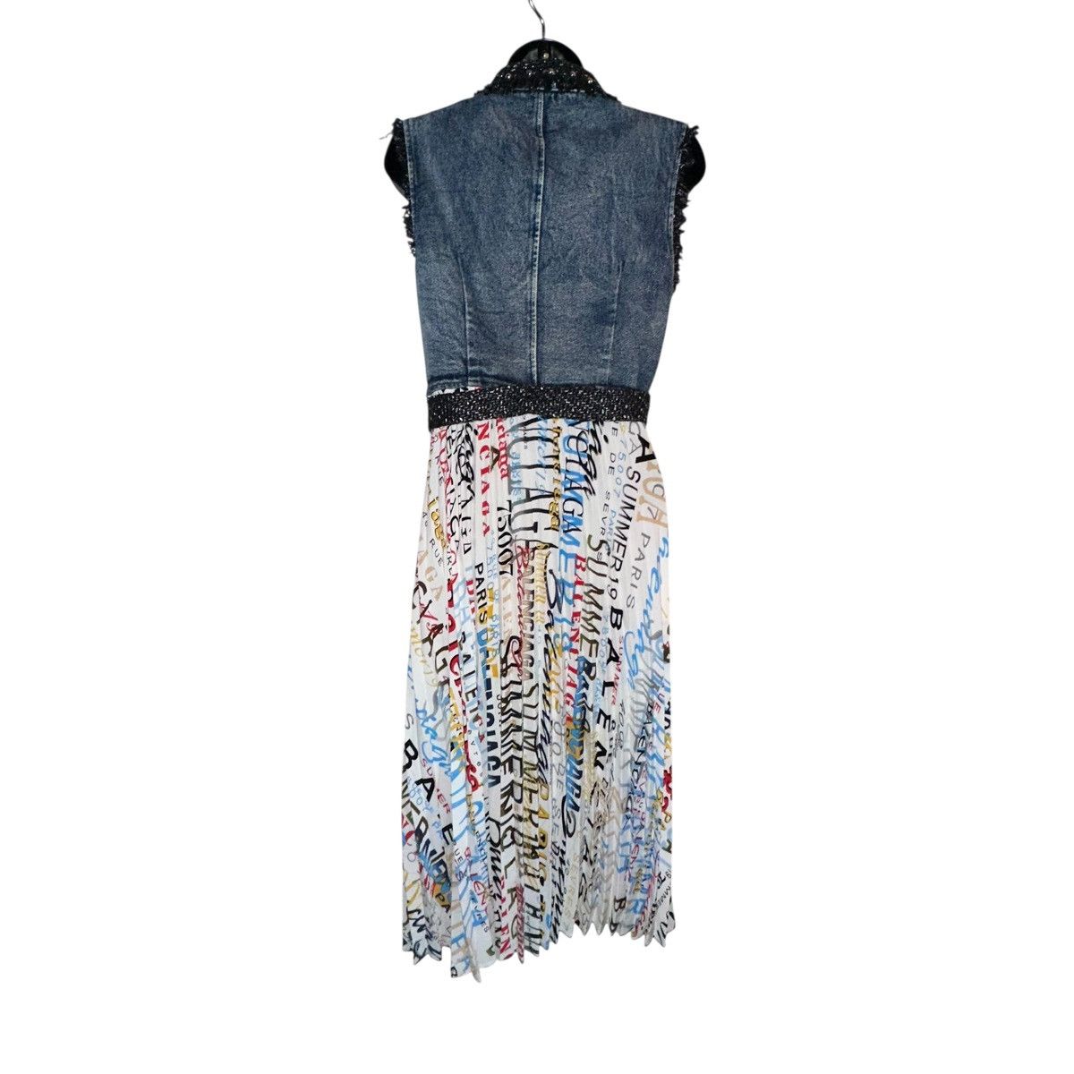 Other WHY Dress sleeveless Paris Balenciaga printed pleated dress Size M / US 6-8 / IT 42-44 - 7 Thumbnail
