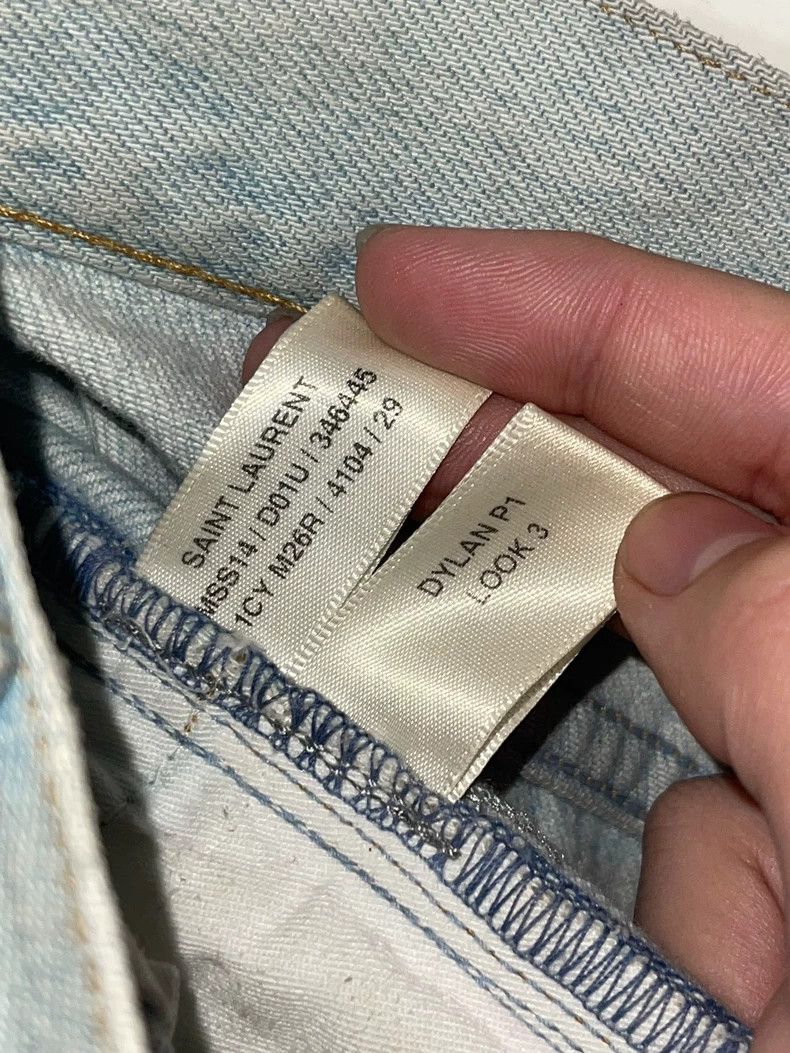 Yves Saint Laurent Saint Laurent 14ss Runway Light Blue Yellow Mud Dye Specia Size US 29 - 9 Thumbnail