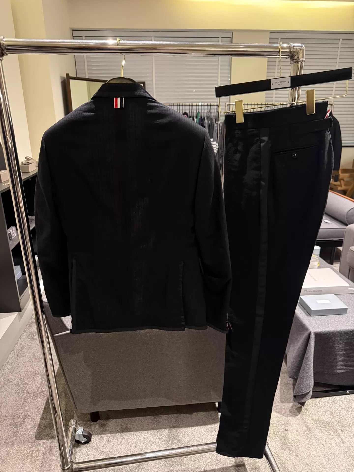 Thom Browne Thom Browne Classic Black Piping Wool Suit Size0 Size US XS / EU 42 / 0 - 2 Thumbnail