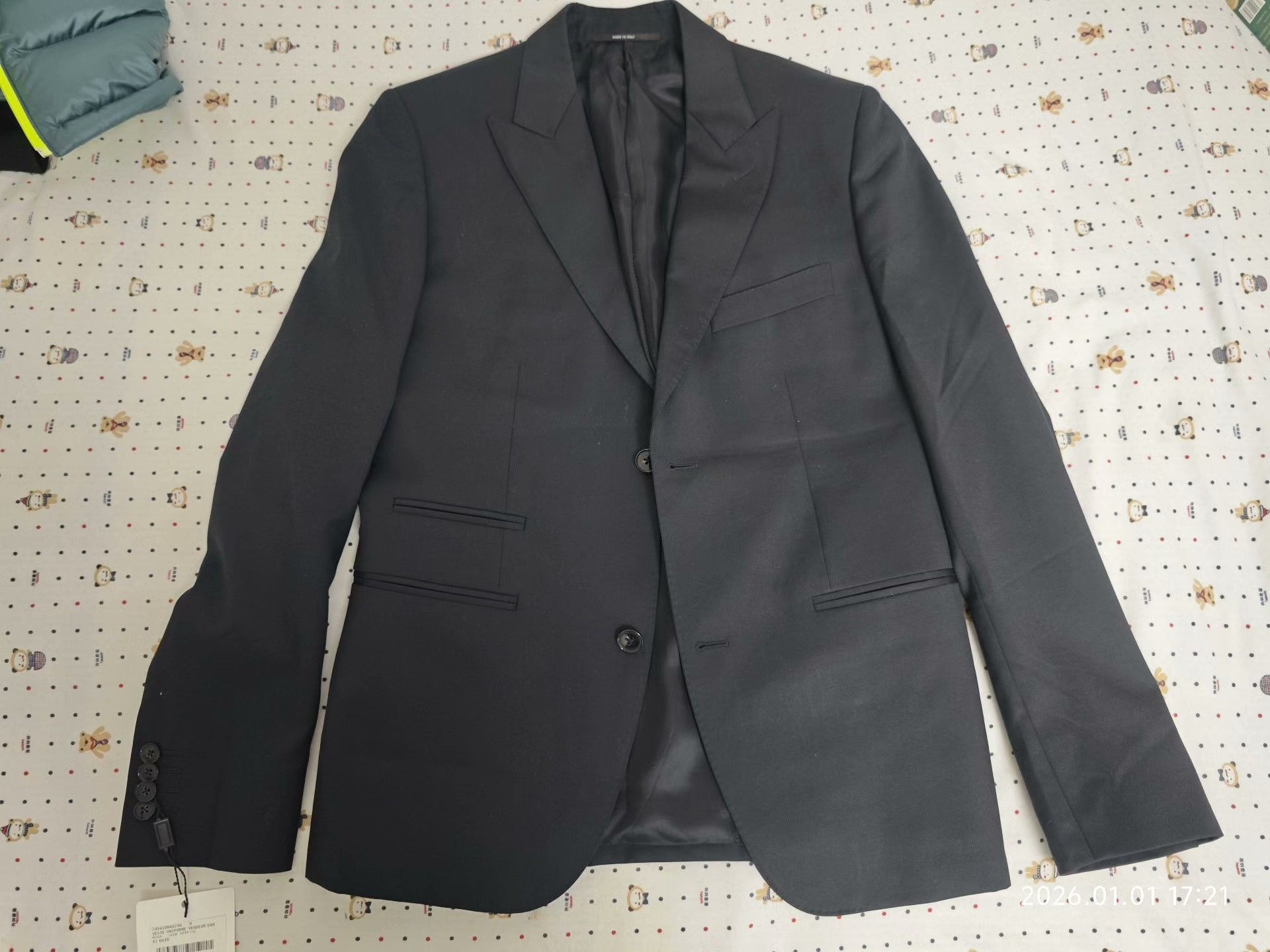 Hermes Hermes Men's Black Wool Suit Size US S / EU 44-46 / 1 - 1 Thumbnail