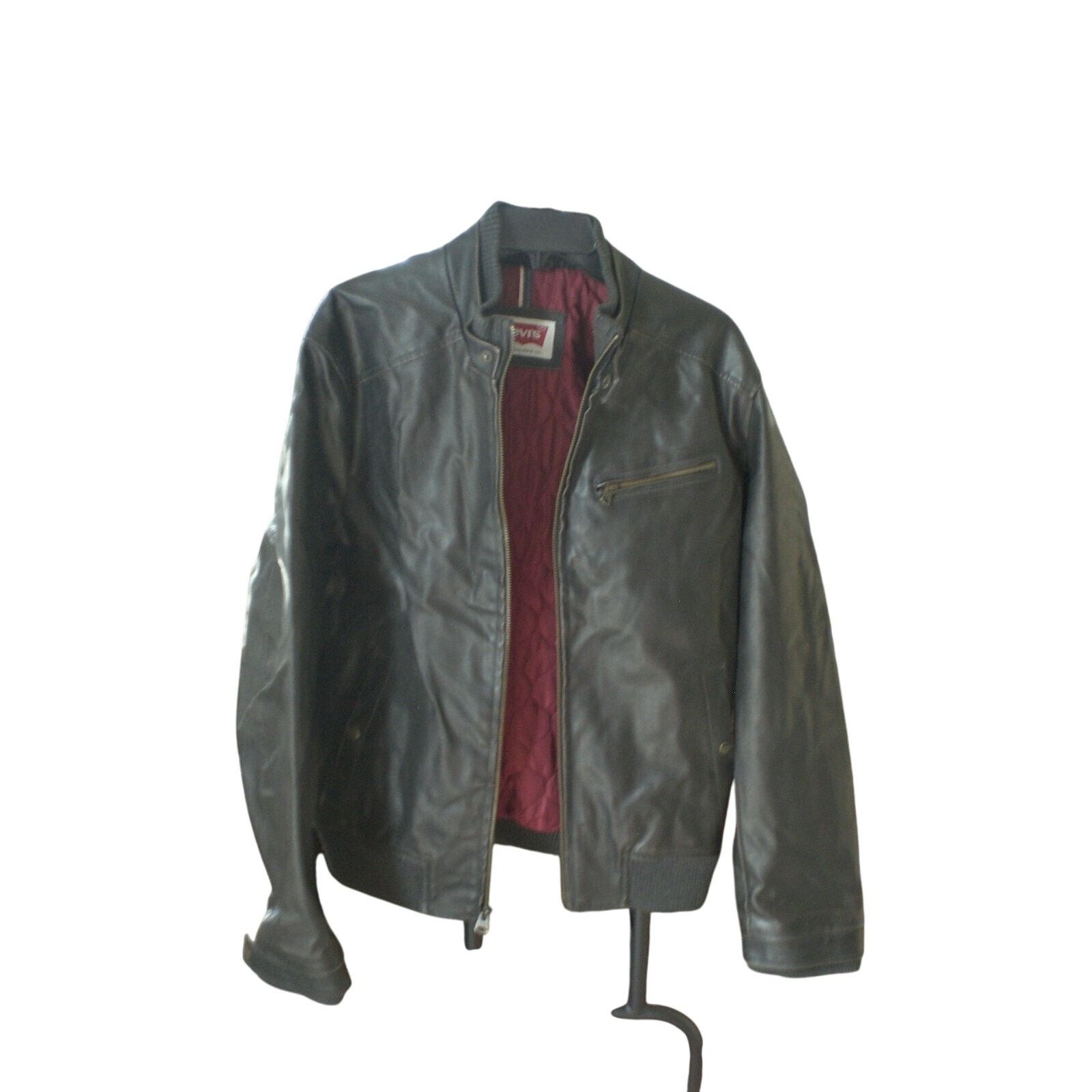 Levi's Men's Pleather Levi's Bomber Jacket Sz Medium Size US M / EU 48-50 / 2 - 3 Thumbnail