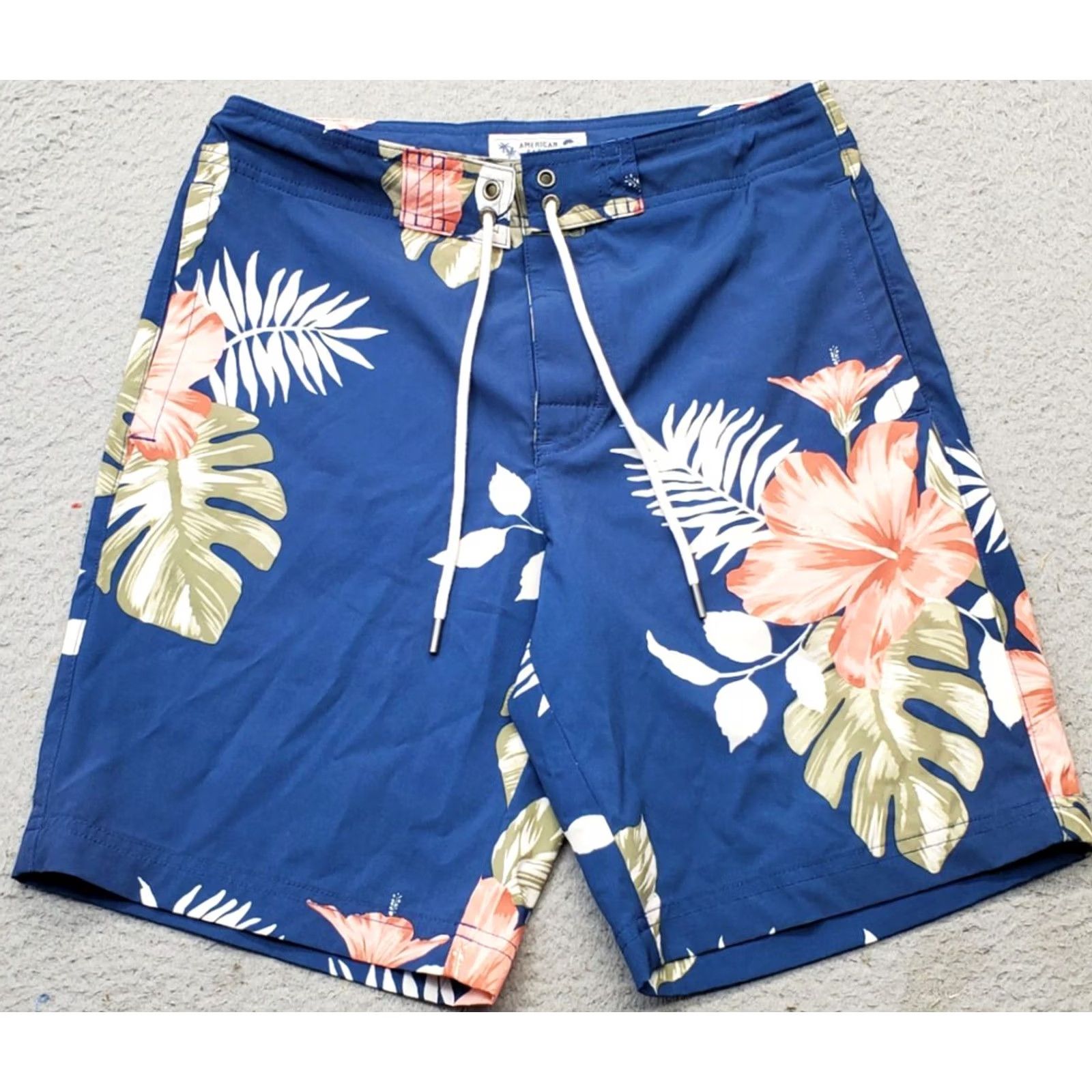 American Eagle Outfitters American Eagle Outfitters Board Shorts Mens XS Multicolor Floral Print Drawstring Logo EUC Size US 27 - 2 Thumbnail