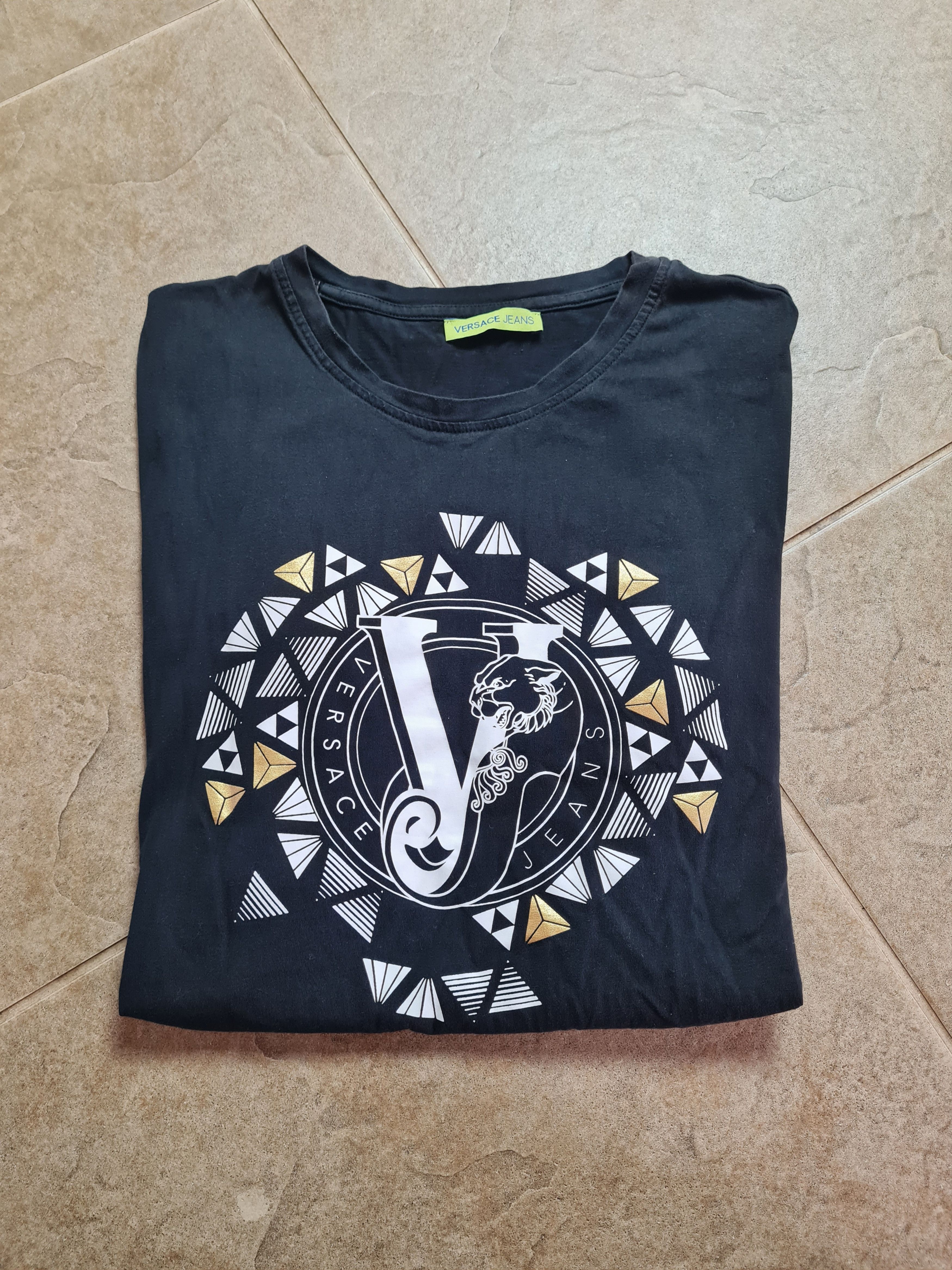 Versace Womens T-shirts Versace Jeans black Big Logo Shirt Size M Size M / US 6-8 / IT 42-44 - 14 Thumbnail