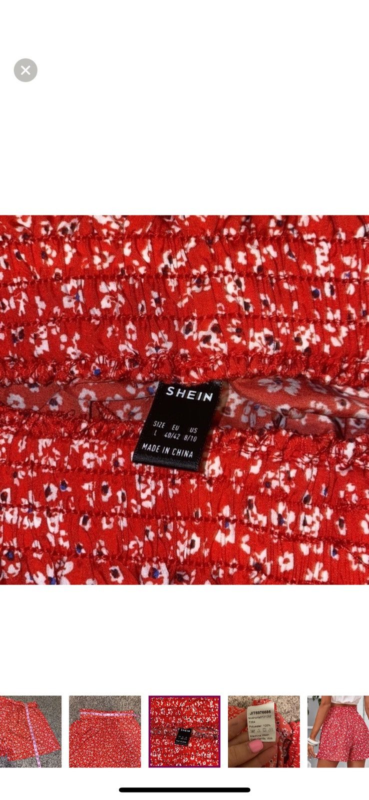 Shein Shein large belted ditsy floral shorts Size 34" / US 12 / IT 48 - 6 Thumbnail
