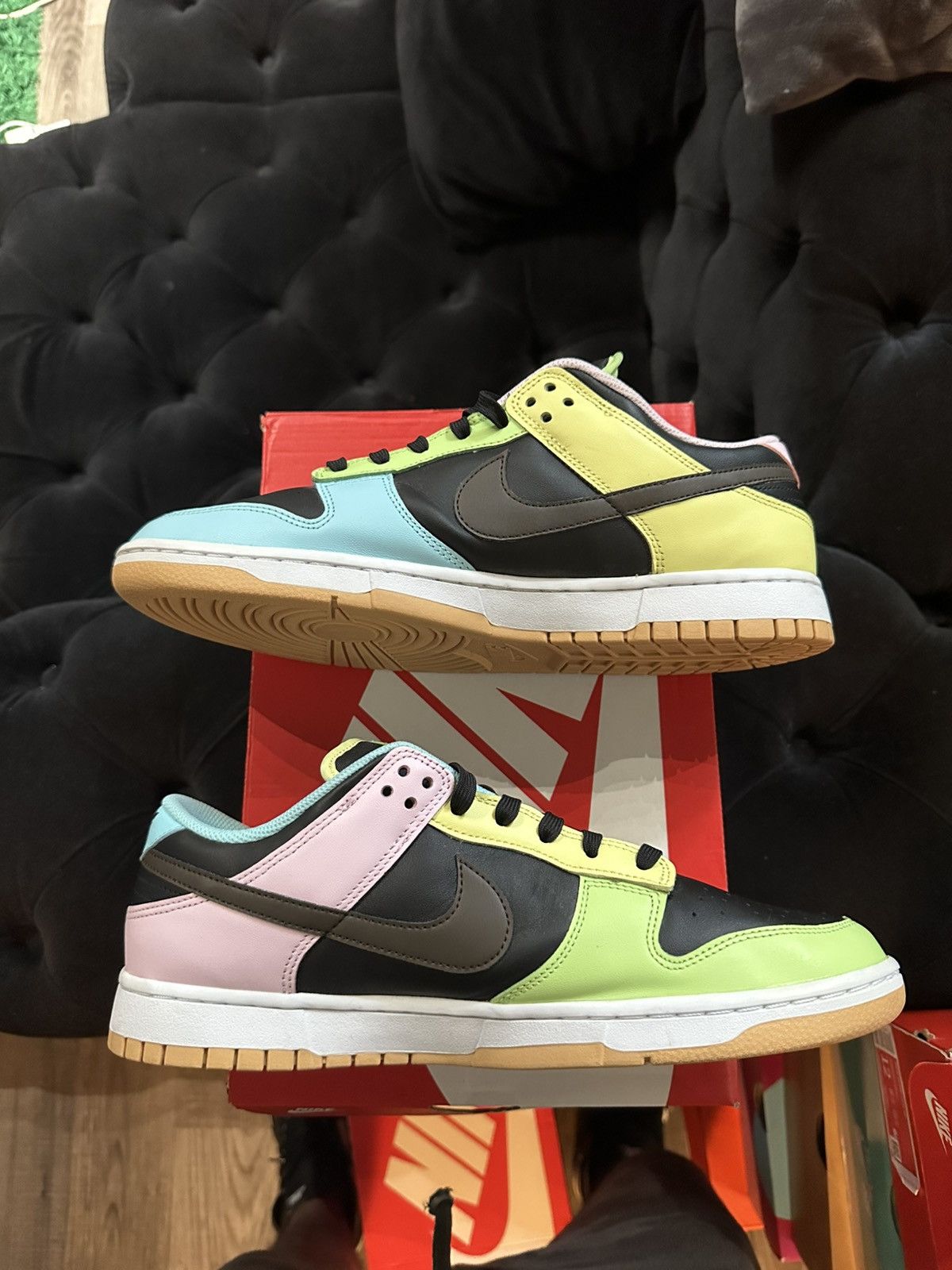 Nike Nike Dunk Low Free 99 Black Multicolor DH0952-001 Sz 12 Used Size US 12 / EU 45 - 2 Thumbnail