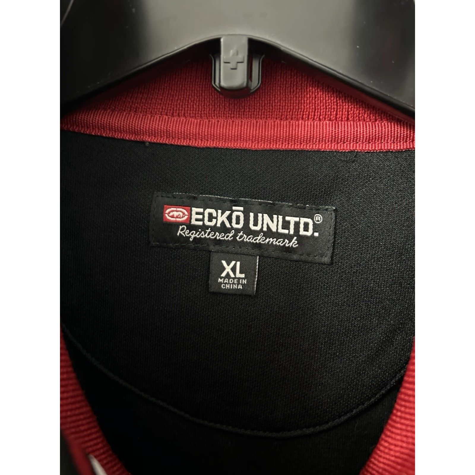 Ecko Unltd. Ecko Unltd Track Jacket Mens XL Black Red Full Zip Logo L/S Size US XL / EU 56 / 4 - 5 Thumbnail