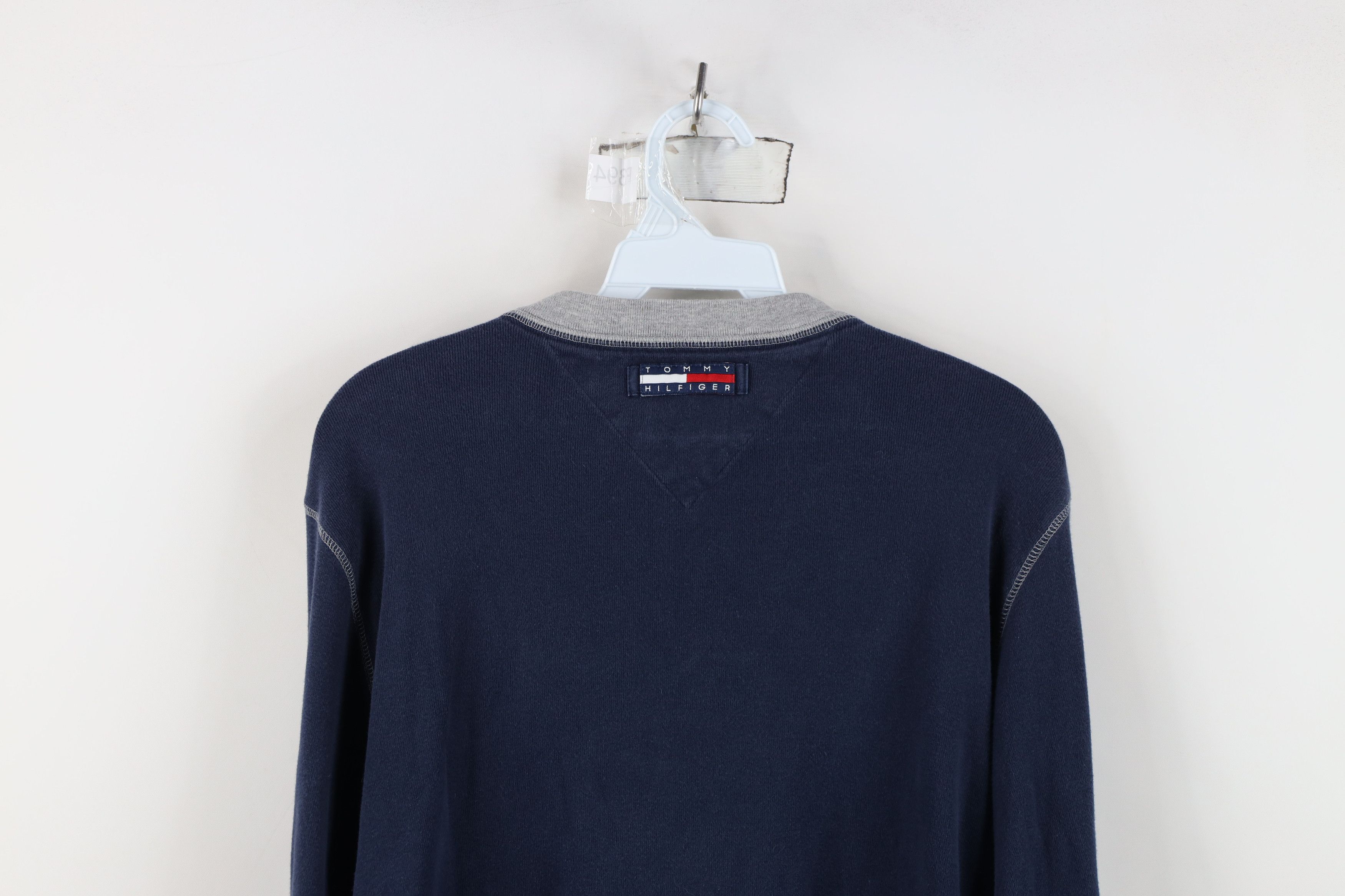 Tommy Hilfiger Vintage 90s Tommy Hilfiger Ribbed Knit Half Zip T-Shirt Size M / US 6-8 / IT 42-44 - 13 Thumbnail