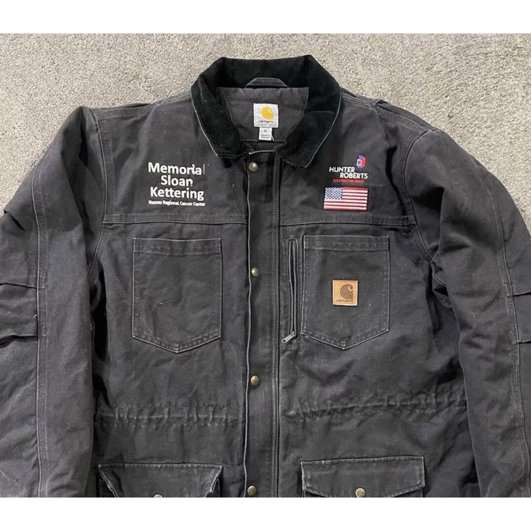 Carhartt VTG Y2K Carhartt 101683 Black Chore Quilt Lined Jacket USA F Size US XL / EU 56 / 4 - 1 Thumbnail