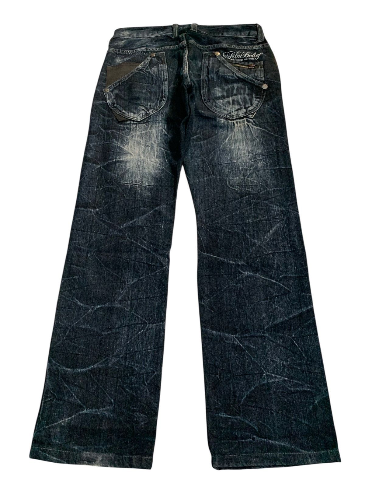 Tornado Mart RUSTY SKULL BONES WILD LIFE STUDDED CLAWMARK PUNK DENIM☠️ Size US 32 / EU 48 - 5 Thumbnail