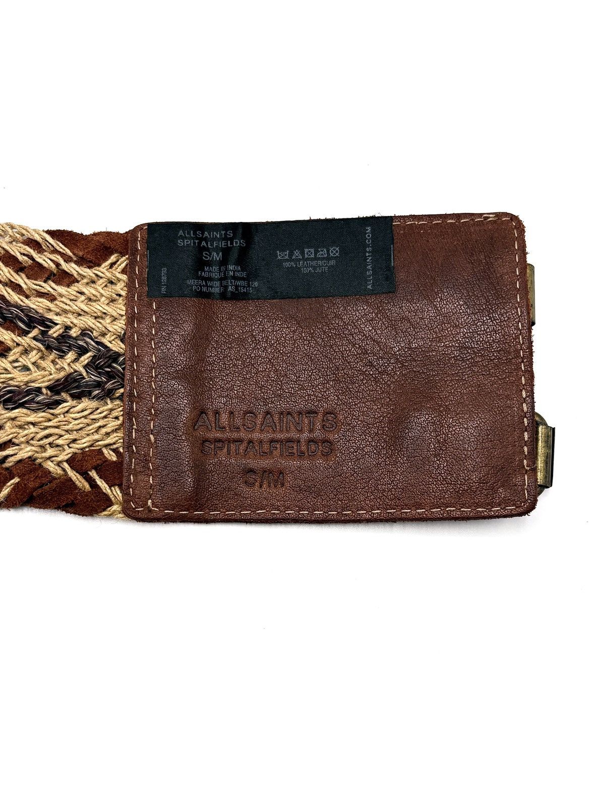 Allsaints AllSaints Spitalfields Woven Double Leather Belt Size ONE SIZE - 5 Thumbnail
