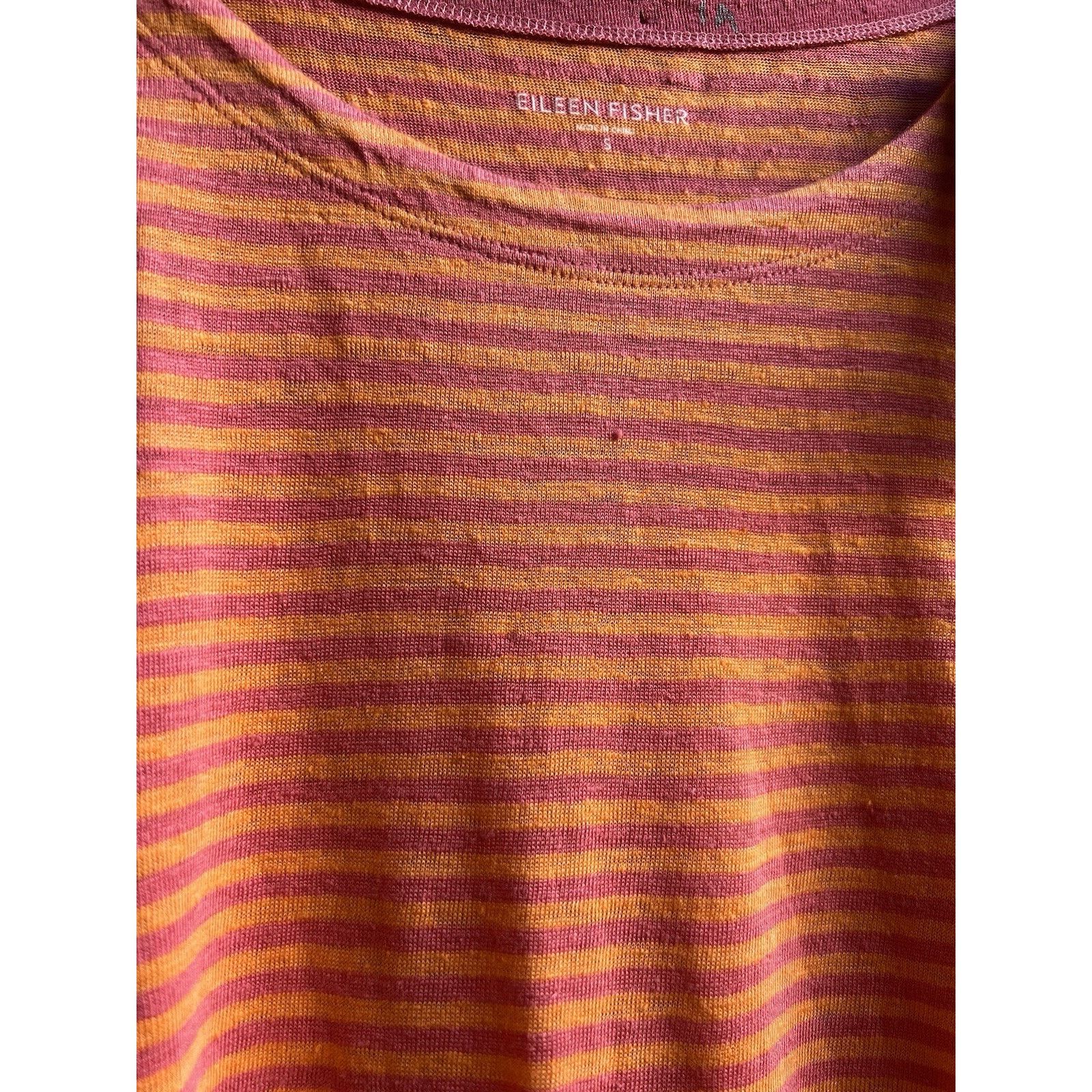 Eileen Fisher NWT Eileen Fisher (S) Linen Tunic Organic Preppy Pink Orange Size S / US 4 / IT 40 - 4 Thumbnail