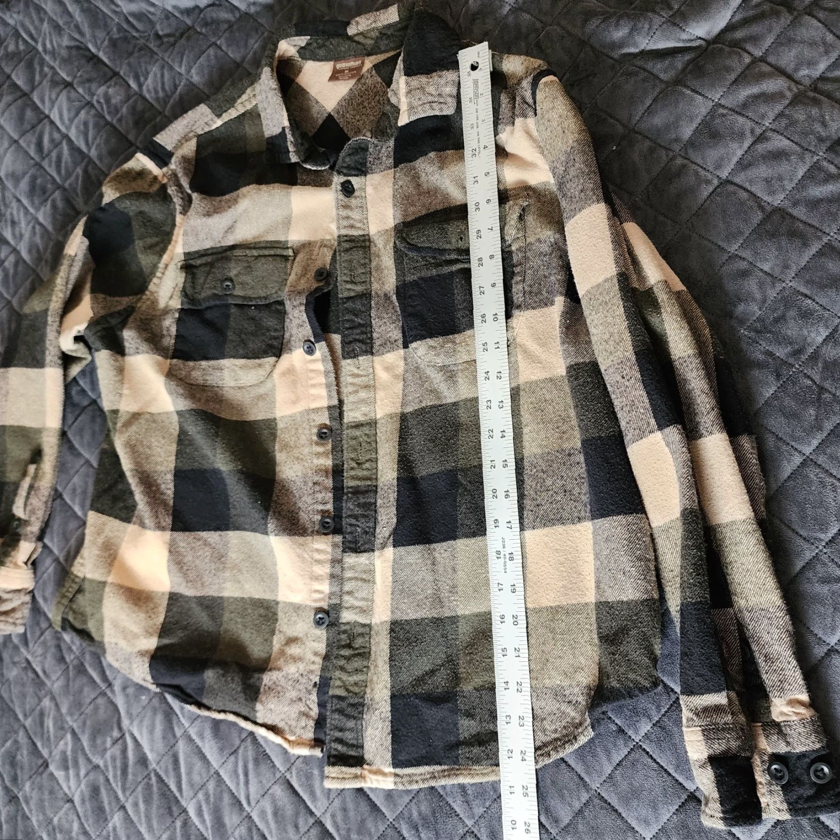 Greats Great Northwest Mens Long Sleeve Shirt XL Plaid Green Button Up Size US XL / EU 56 / 4 - 3 Thumbnail
