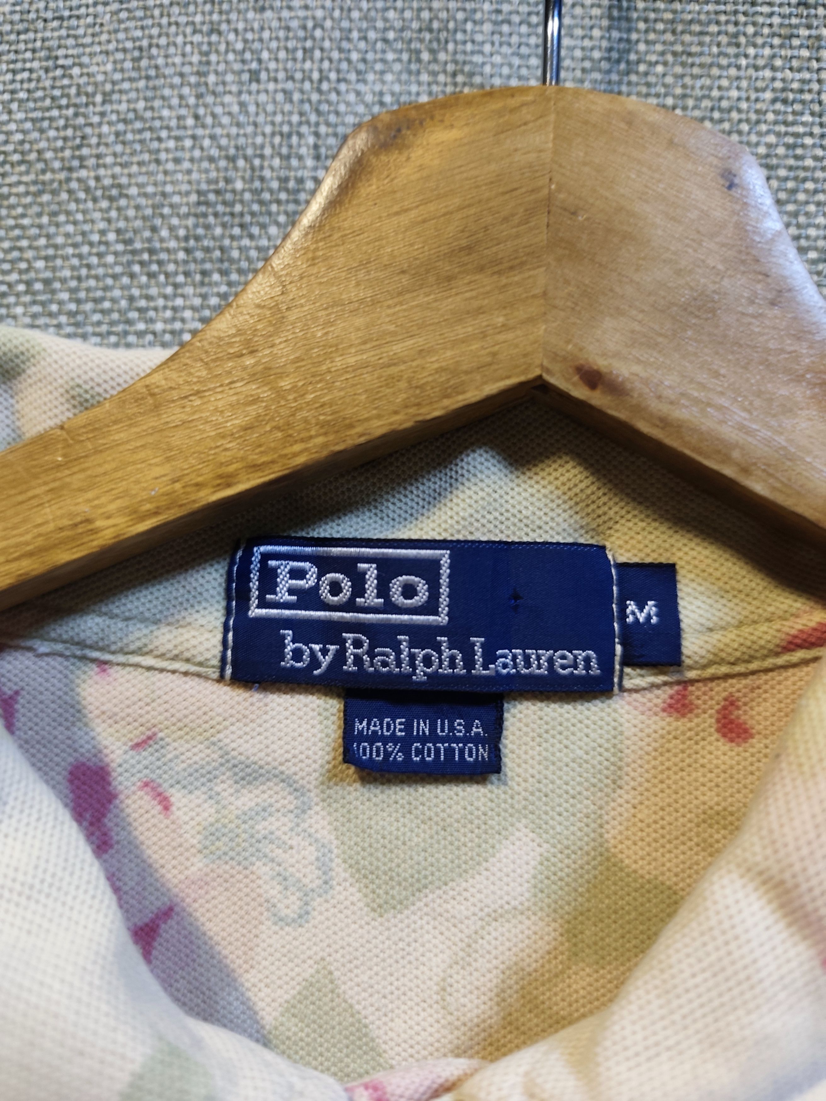 Polo Ralph Lauren ​Vintage 90s Polo Ralph Lauren Floral Tapestry Polo Shirt Size US L / EU 52-54 / 3 - 5 Thumbnail