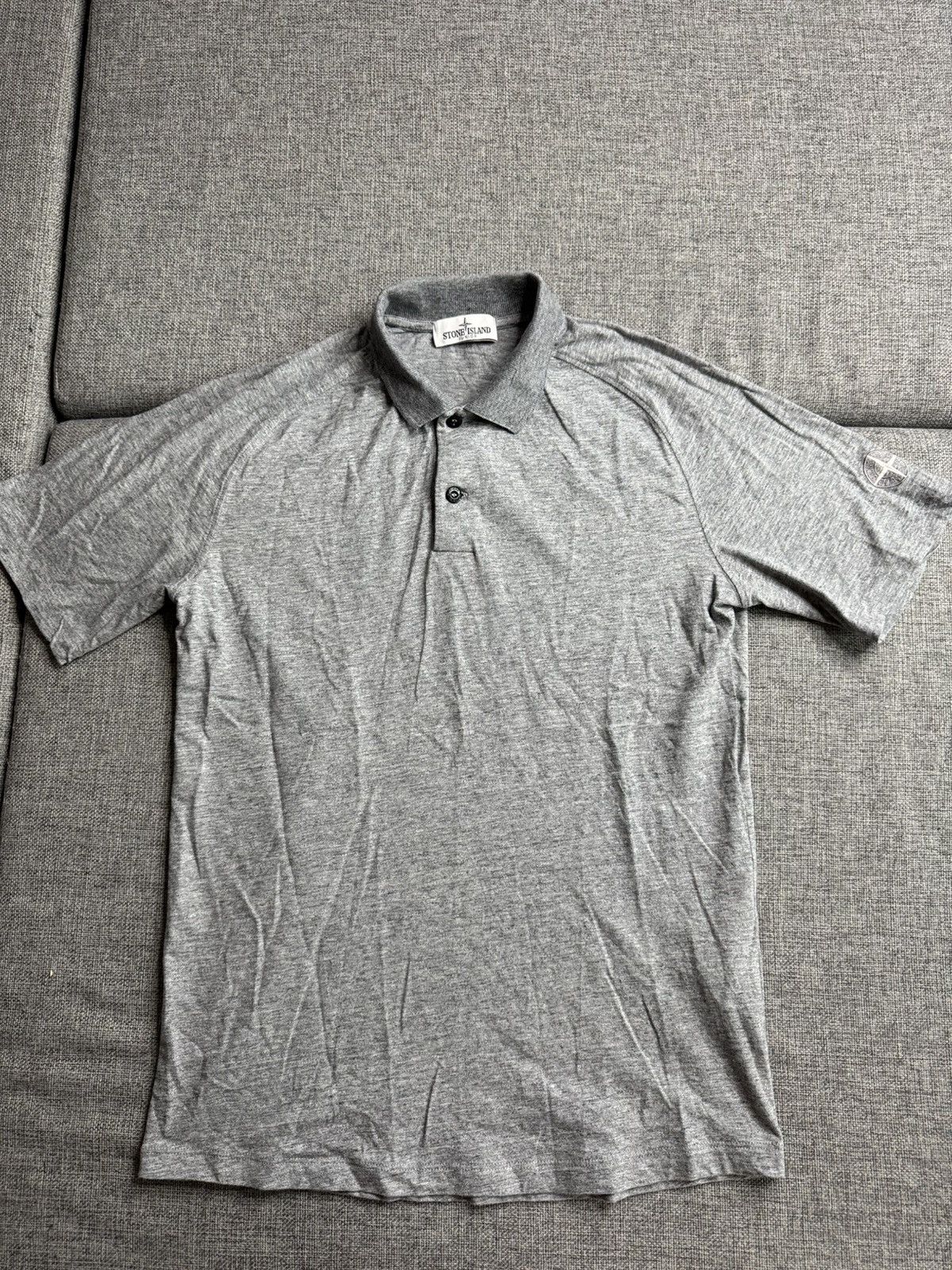 Massimo Osti × Stone Island Stone Island Collar grey T-Shirt polo Size US S / EU 44-46 / 1 - 1 Thumbnail