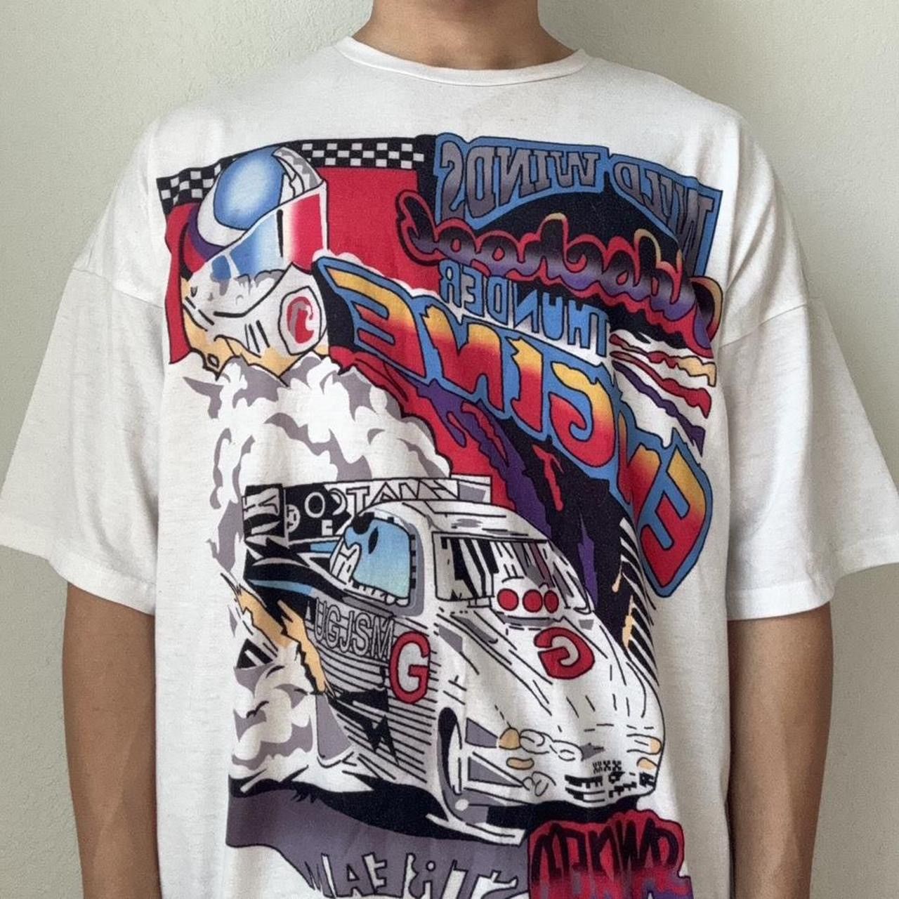 NASCAR Speed Star Champions Racing Graphics White Tee Shirt Size US XXL / EU 58 / 5 - 3 Thumbnail
