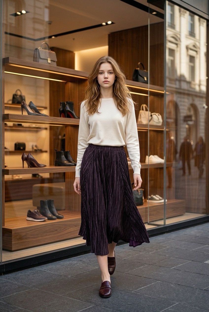 Pleats Please Issey Miyake Pleats please purple skirt medium nice design Size 26" / US 2 / IT 38 - 1 Thumbnail