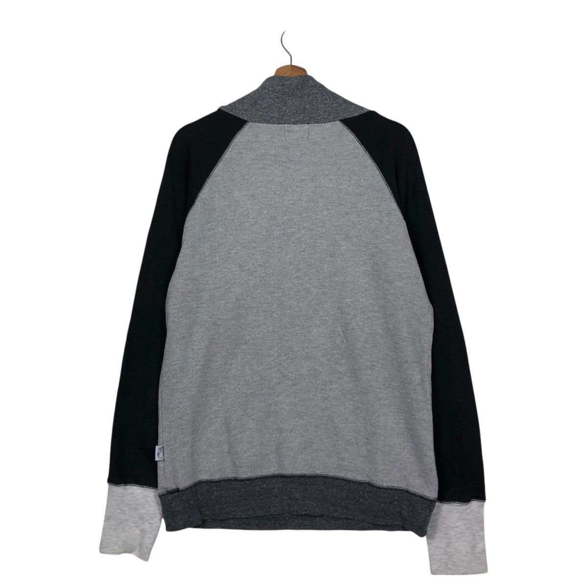 Hysteric Glamour 📌Rich Grey Two Tone Hoodie Pull Over Biker Gym Master Size US L / EU 52-54 / 3 - 9 Thumbnail