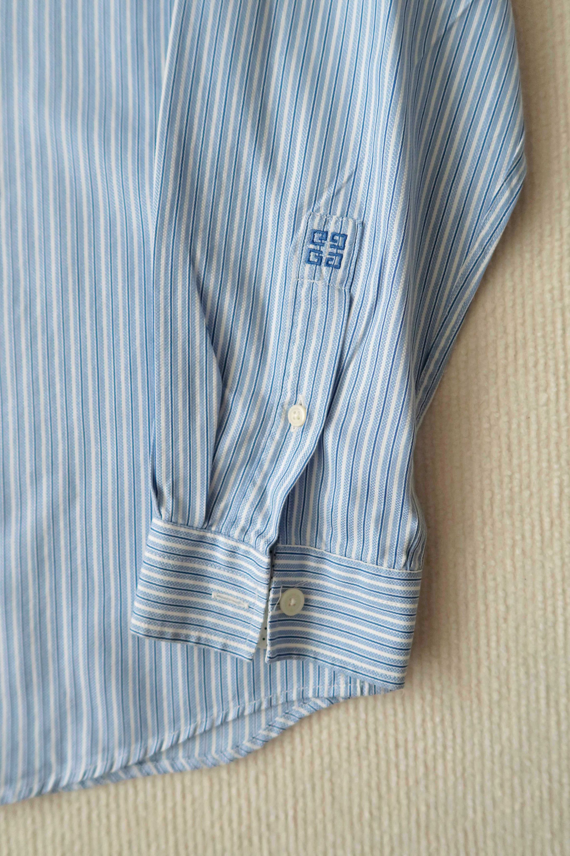 Givenchy Givenchy Blue Pinstripe Removable Collar Shirt Size US XL / EU 56 / 4 - 6 Thumbnail