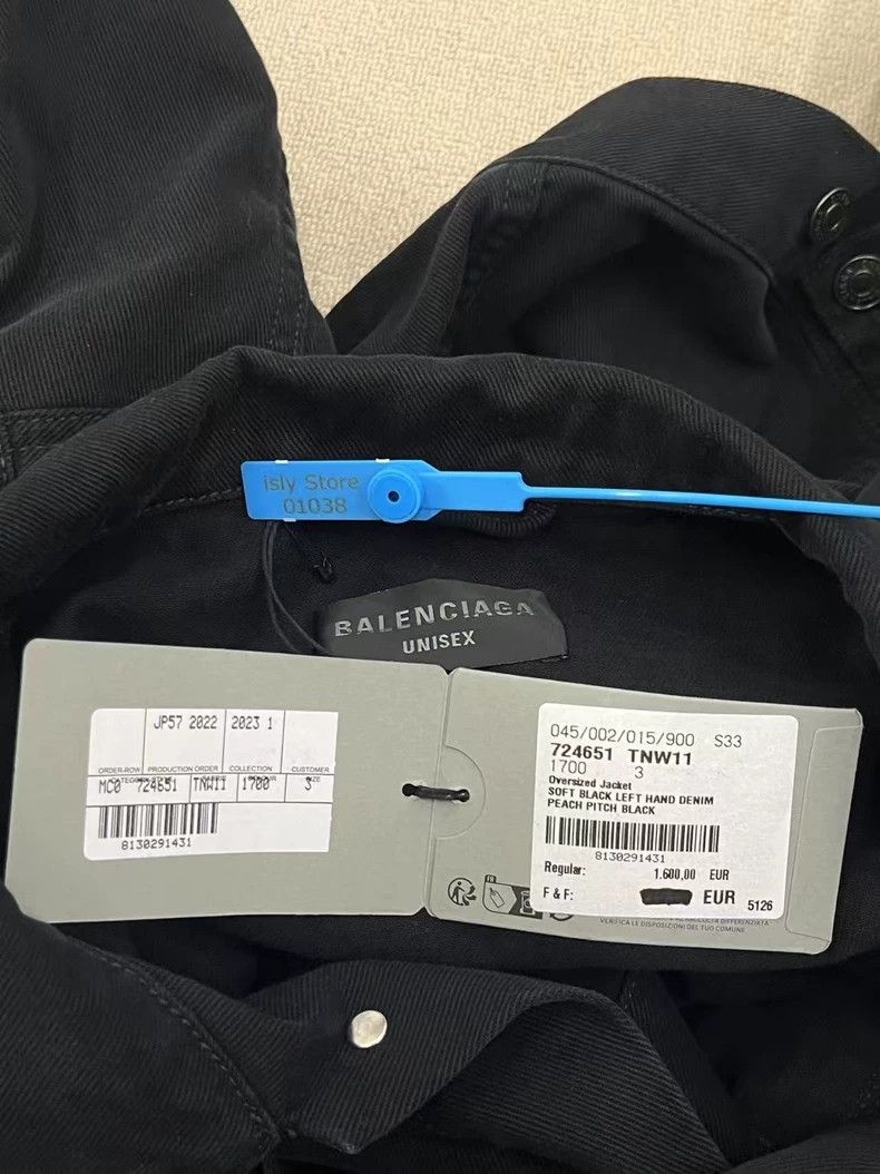 Balenciaga Balenciaga Logo printed single-breasted denim jacket at ba Size L / US 10 / IT 46 - 5 Thumbnail