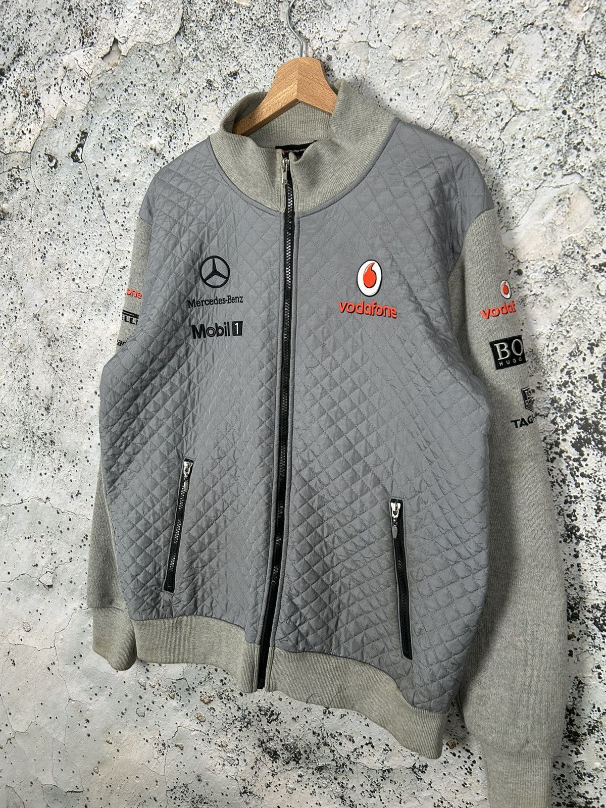 Vintage Vintage Mercedes Benz Vodafone Racing Zip Sweatshirt Size US XL / EU 56 / 4 - 2 Thumbnail