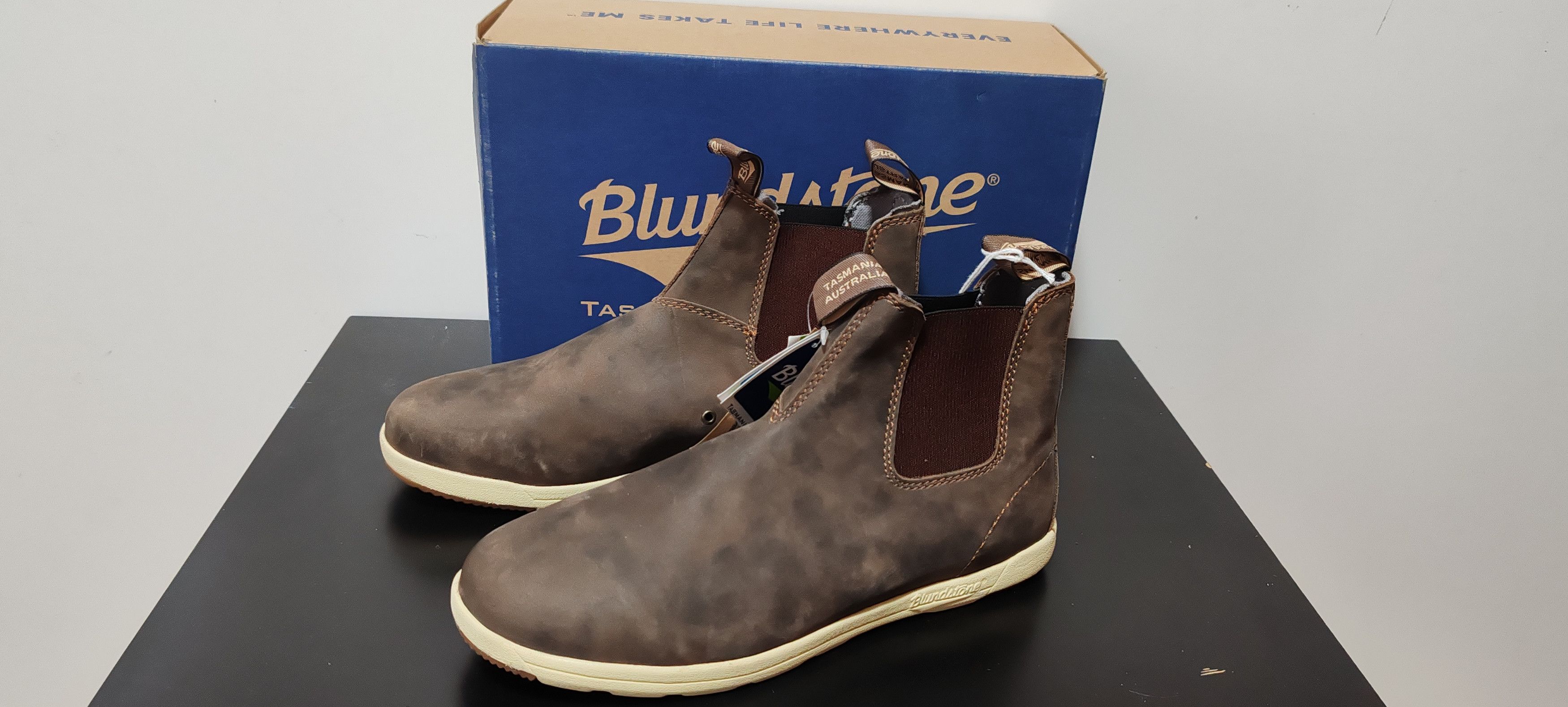 Blundstone Bootes Chelsea Blundstone/Rusti en Cuir Marron Tg:43,5 Size US 9.5 / IT 39.5 - 10 Thumbnail
