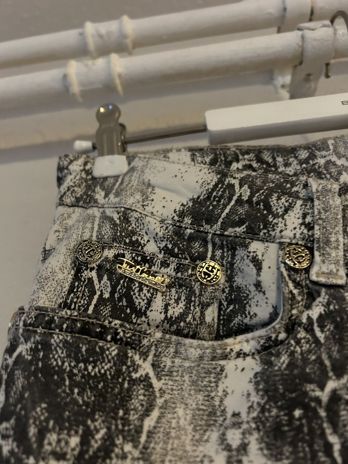 Just Cavalli Just Cavalli Python-Print Denim Jeans Size 29 Size 29" - 2 Thumbnail
