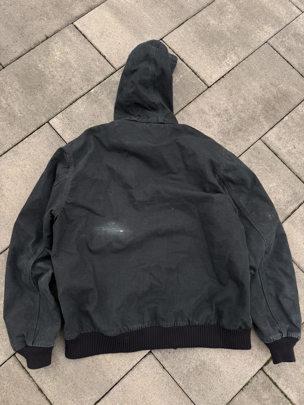 Carhartt × Vintage Carhartt Active Jacket Navy Washed Distressed Baggy Vintage Size US L / EU 52-54 / 3 - 3 Thumbnail