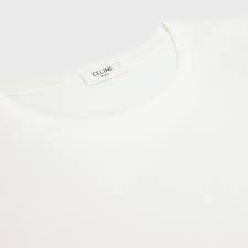 Celine o1w1db10125 2X45C671Q Boxy Triomphe T-Shirt in White Size XS / US 0-2 / IT 36-38 - 2 Thumbnail