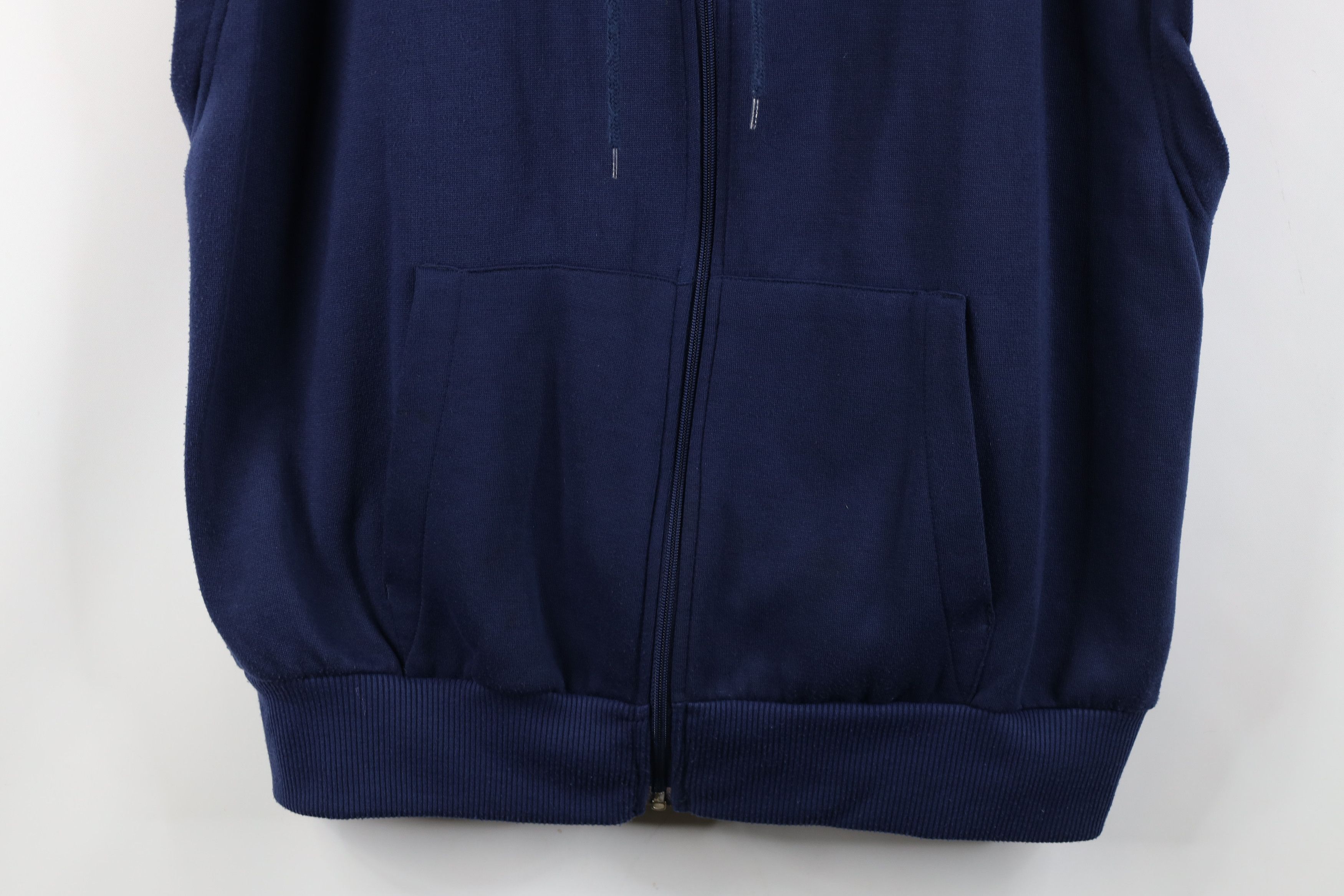 Vintage Vintage 90s Streetwear Sleeveless Full Zip Hoodie Sweatshirt Size US XXL / EU 58 / 5 - 3 Thumbnail