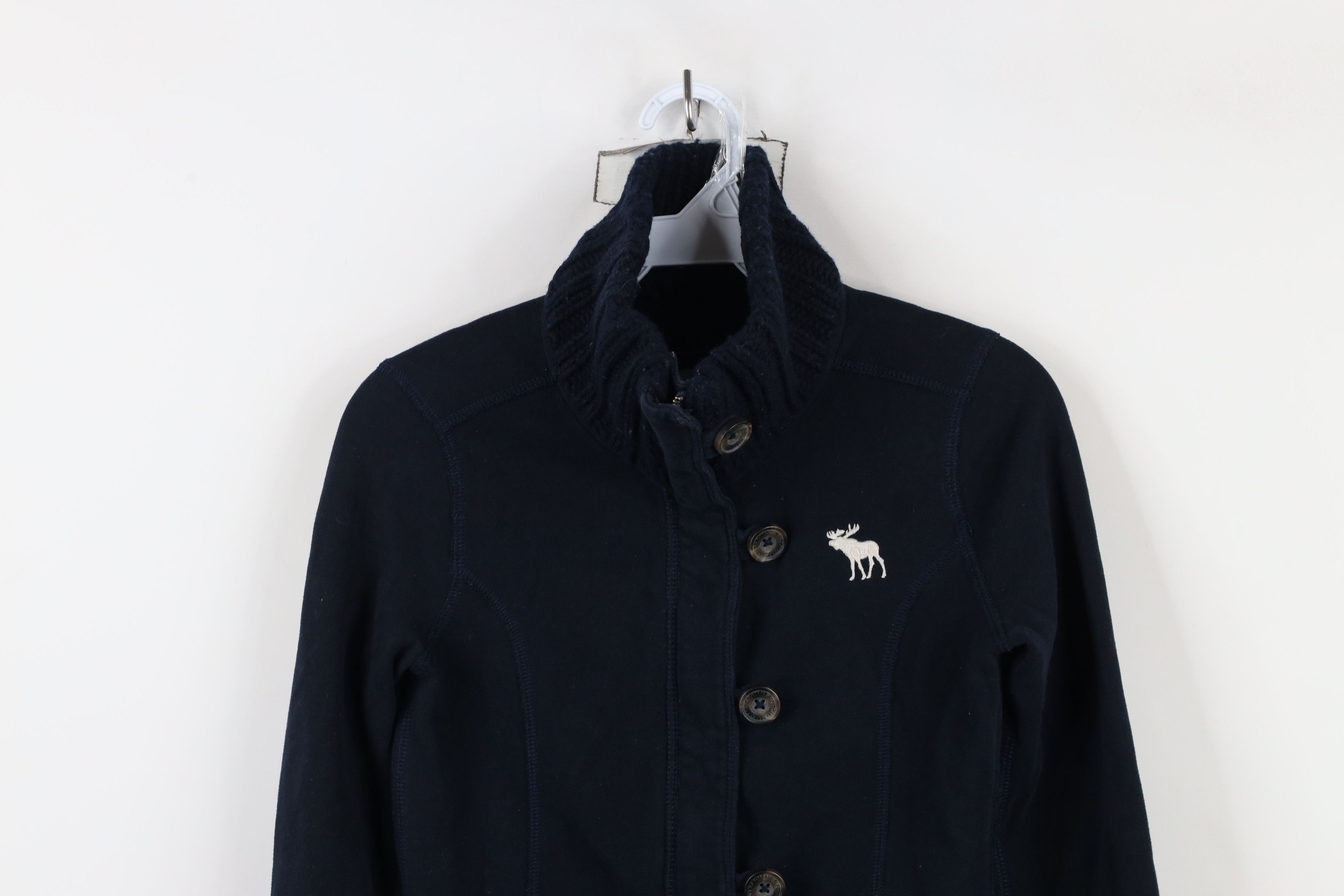 Abercrombie & Fitch × Vintage Vintage 90s Y2K Abercrombie & Fitch Cardigan Sweater Blue Size XS / US 0-2 / IT 36-38 - 2 Thumbnail