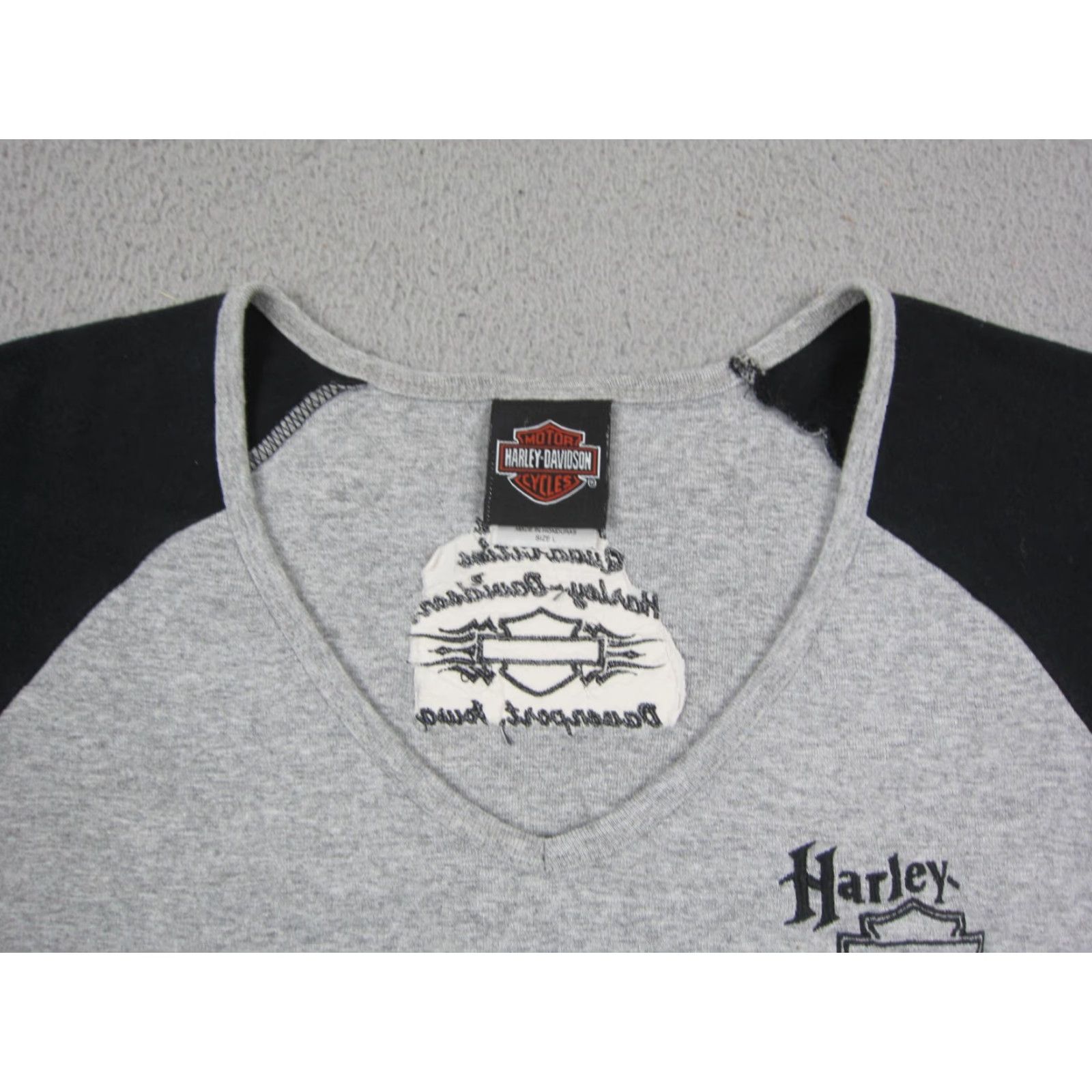 Harley Davidson VINTAGE Harley Davidson Shirt Womens Large Gray Motorcycle Size L / US 10 / IT 46 - 3 Thumbnail