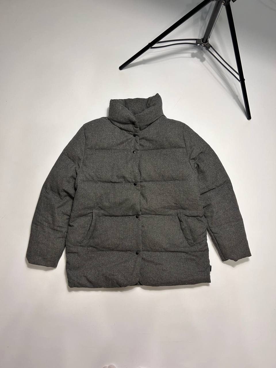 image of Moncler Full Zip Puffer Jacket in Grey, Men's (Size Medium)