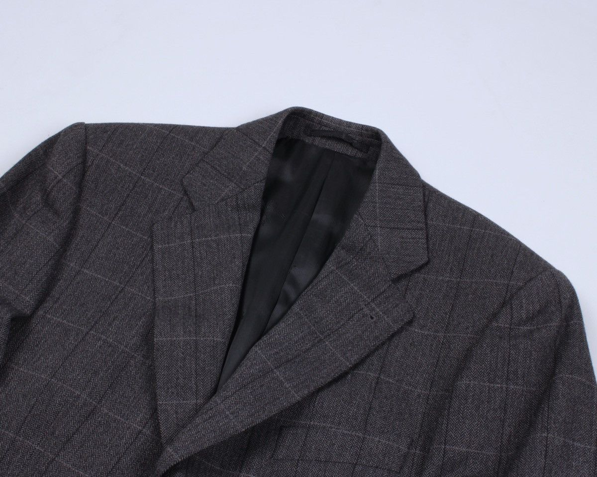 Burberry × Designer × Vintage BURBERRY Vintage Barrie-S Wool Cashmere Blend Plaid Blazer Size 50R - 11 Thumbnail